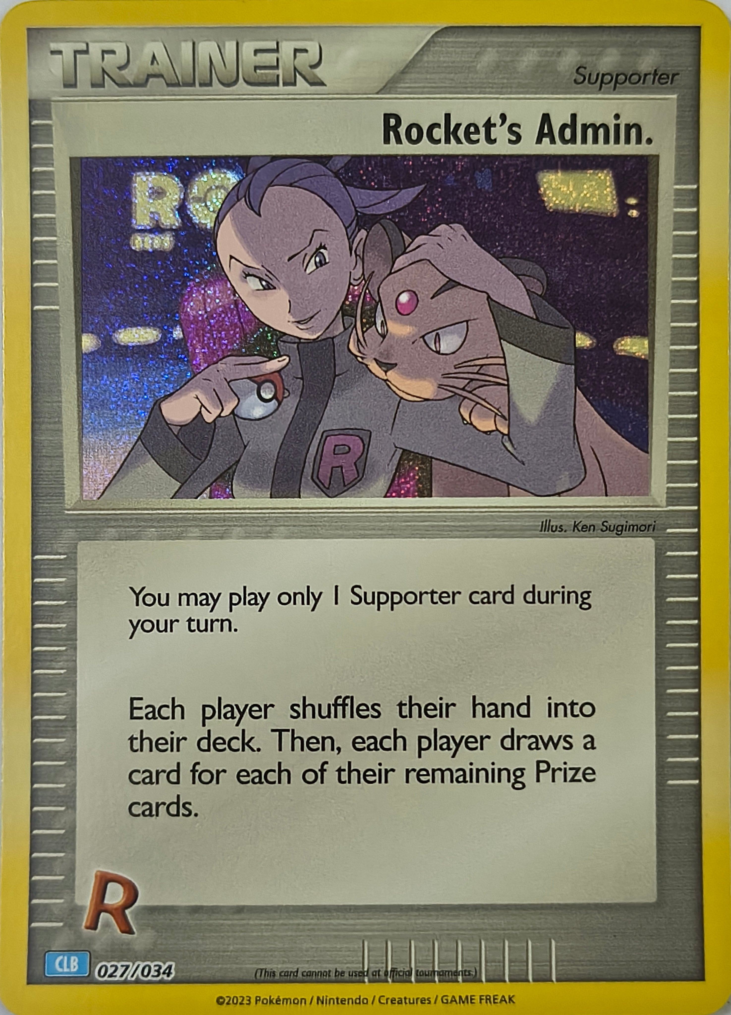 Pokémon tcg Rocket's Admin. 027/034 (CLB) Holo Cosmo