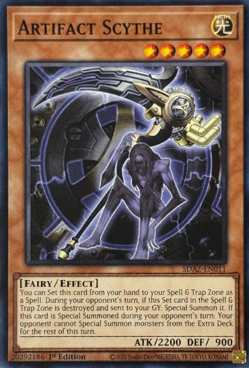 Yugioh! Artifact Scythe SDAZ-EN011 1st Editon