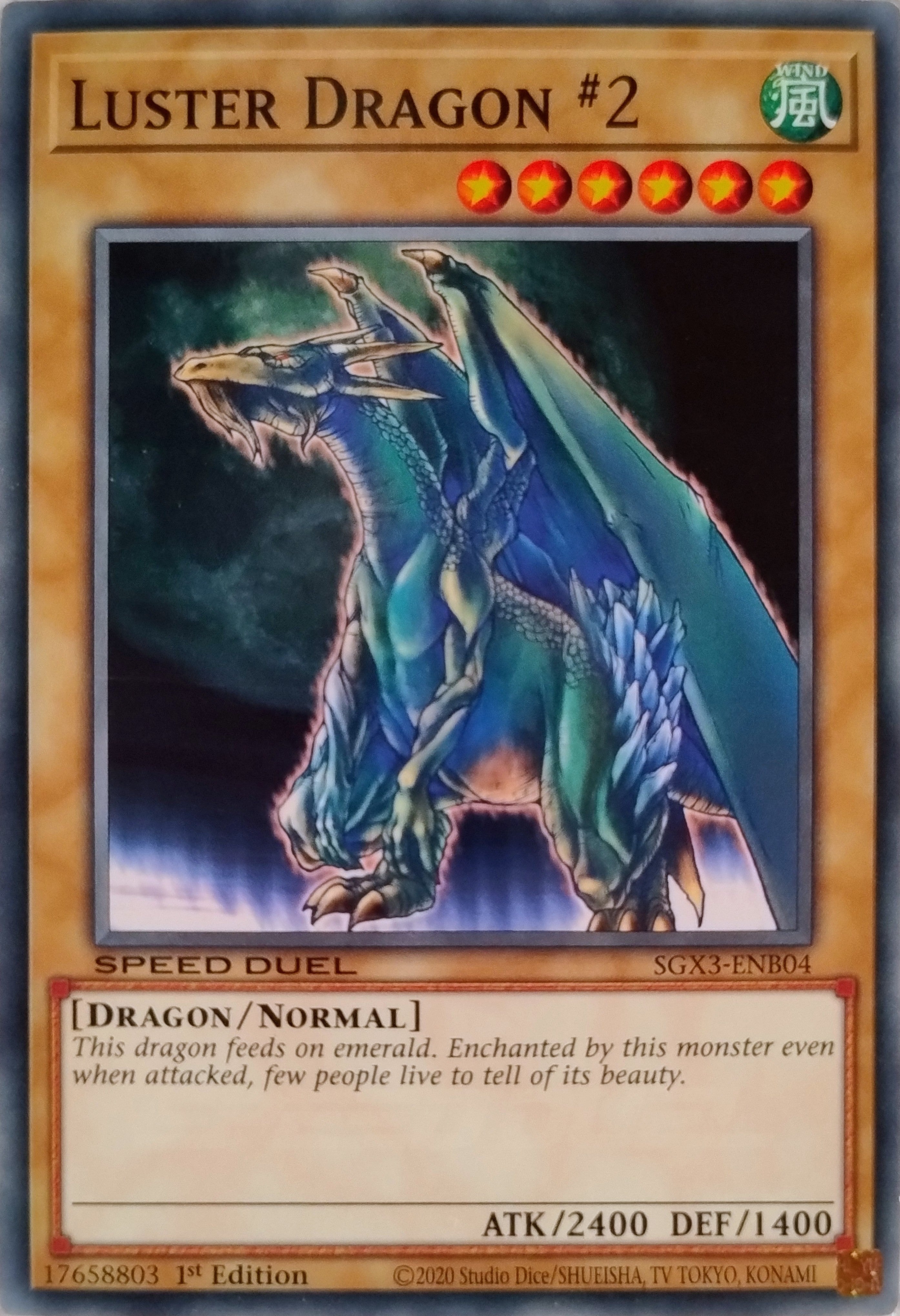 Yugioh! Luster Dragon #2 Sgx3-enb04 1st Edition Speed Duel