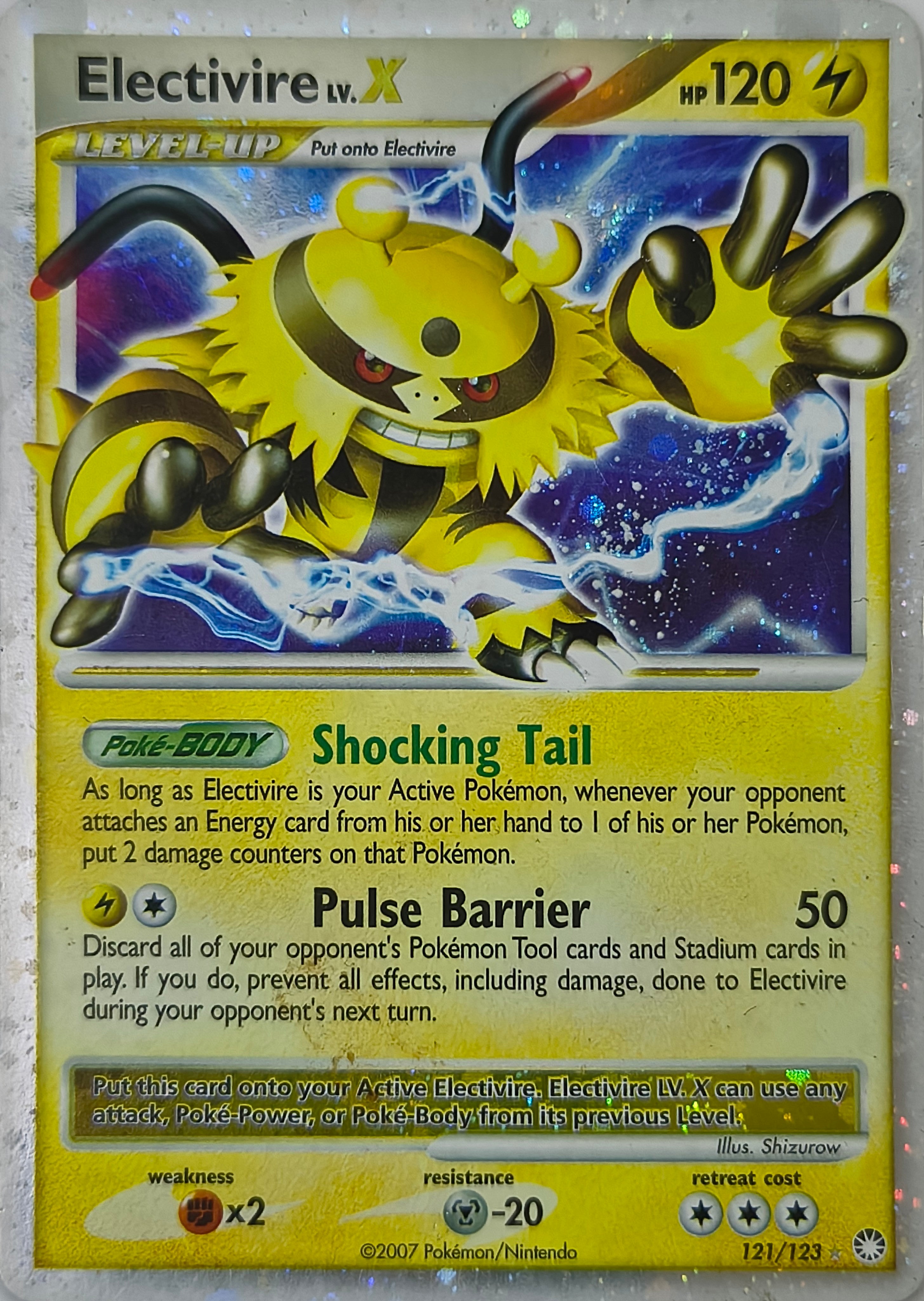 Pokémon tcg Electivire Lv.X 121/123 Holo Cosmo