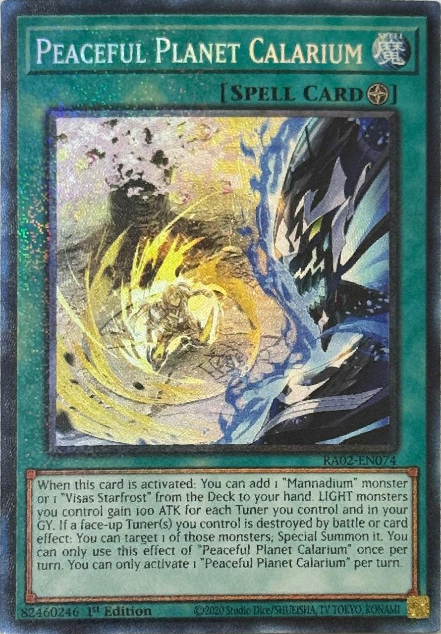 Yugioh! Peaceful Planet Calarium RA02-EN074 1st Edition Collector