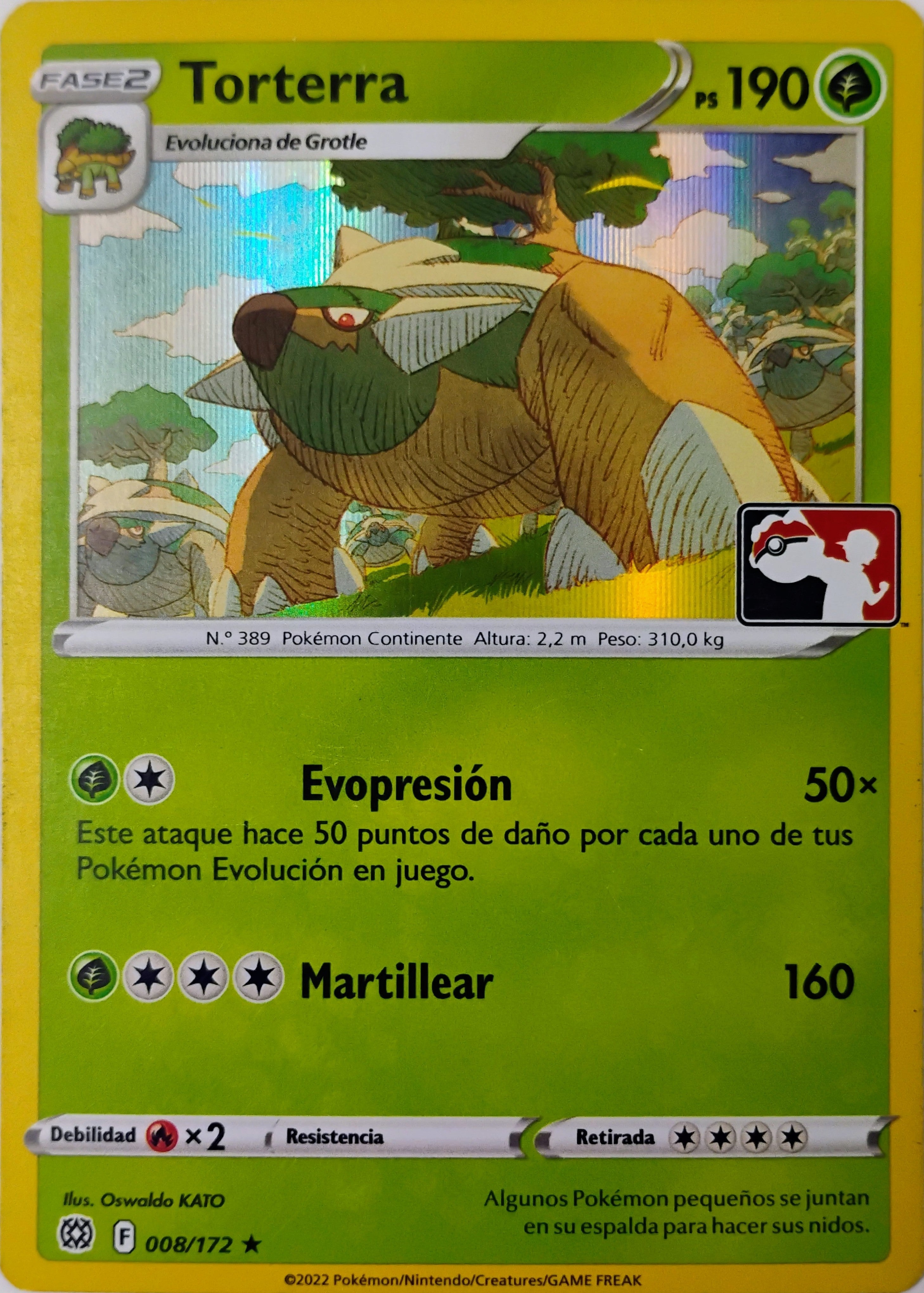Pokémon tcg Torterra 008/172 Holo (Liga) (Español)