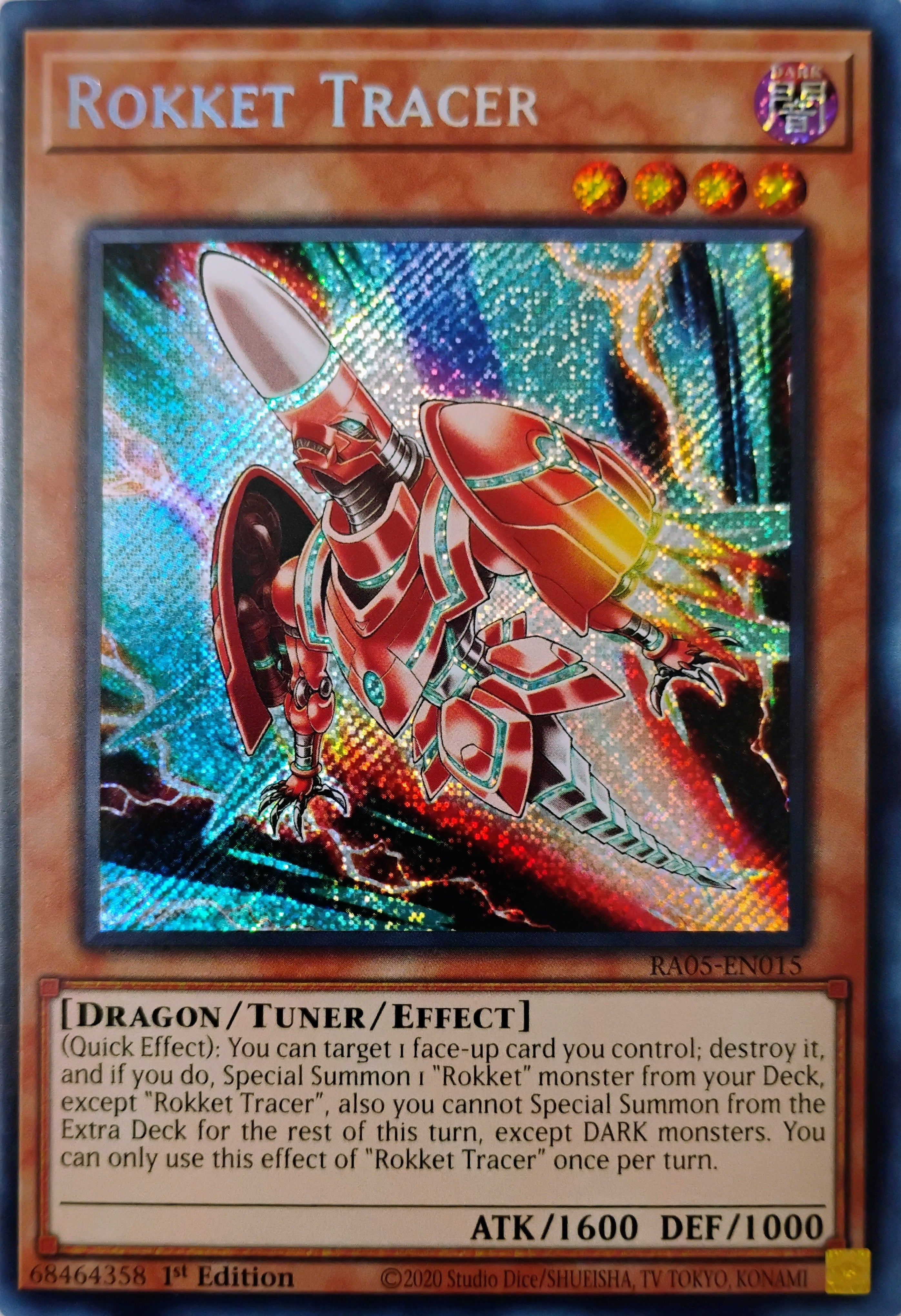 Yugioh! Rokket Tracer Ra05-en015 1st edition Secreta