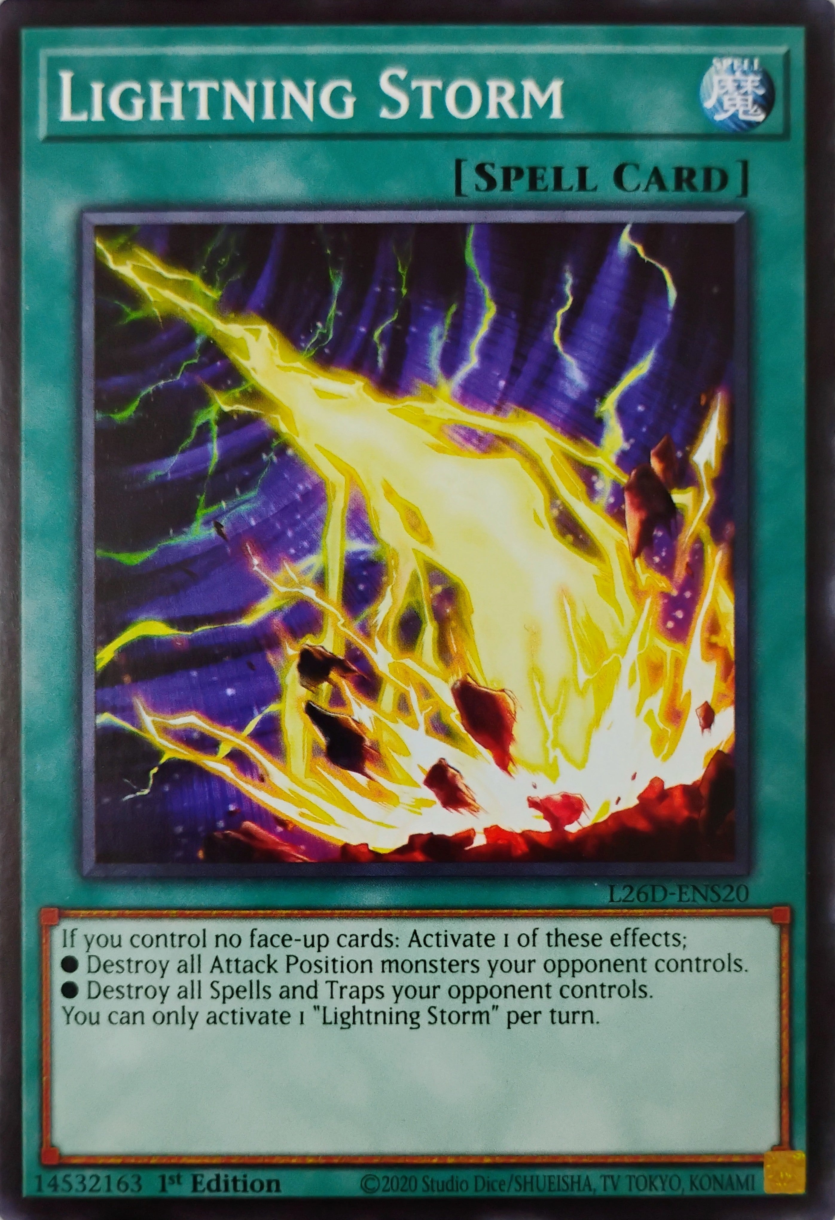 Yugioh! Lightning Storm L26D-ENS20 1st edition