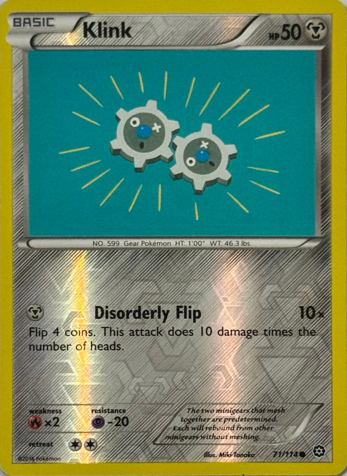Pokémon Tcg Klink 71/114 Reverse