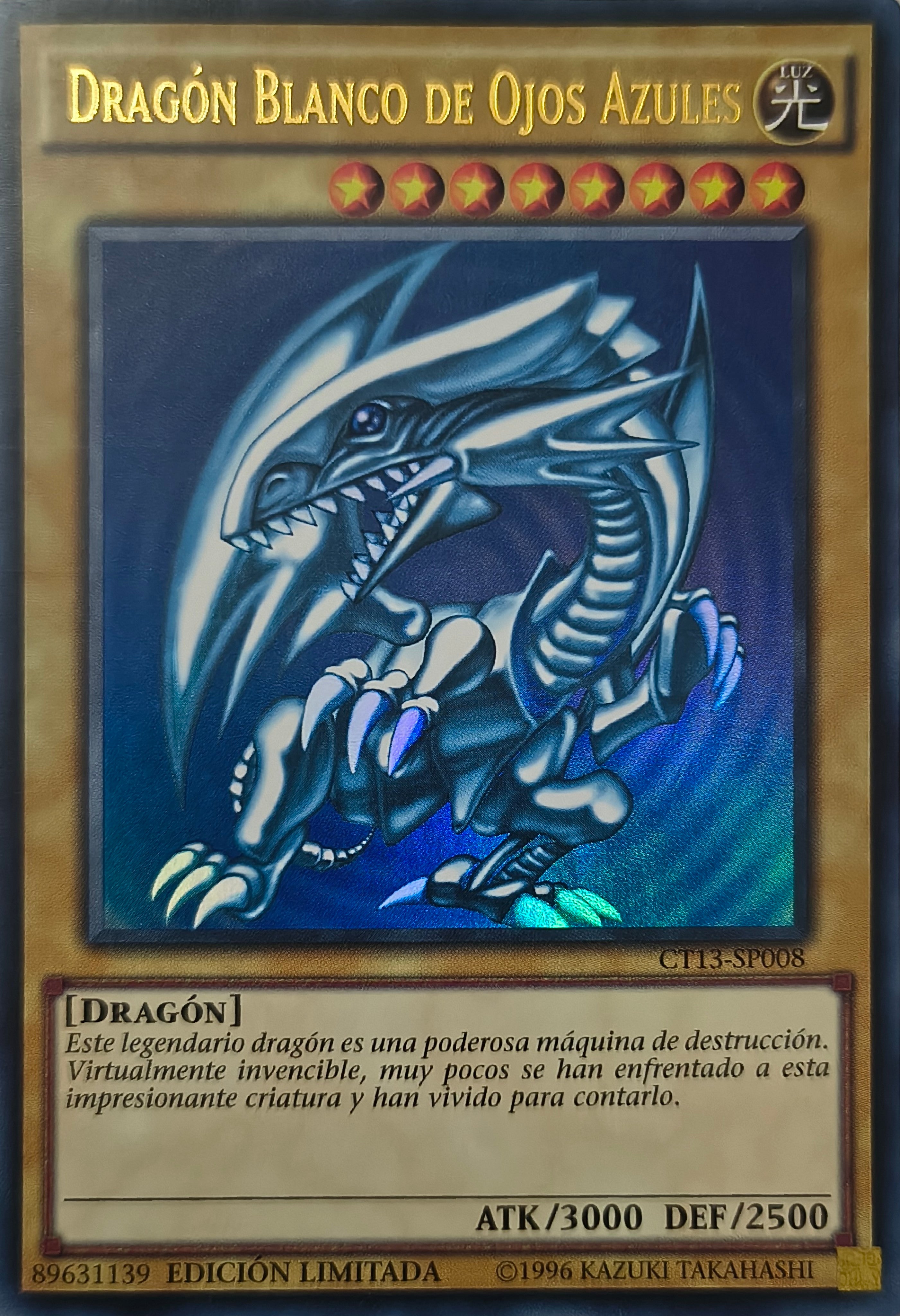 Yugioh! Dragón Blanco De Ojos Azules Ct13-Sp008 Edición Limitada Ultra Rare