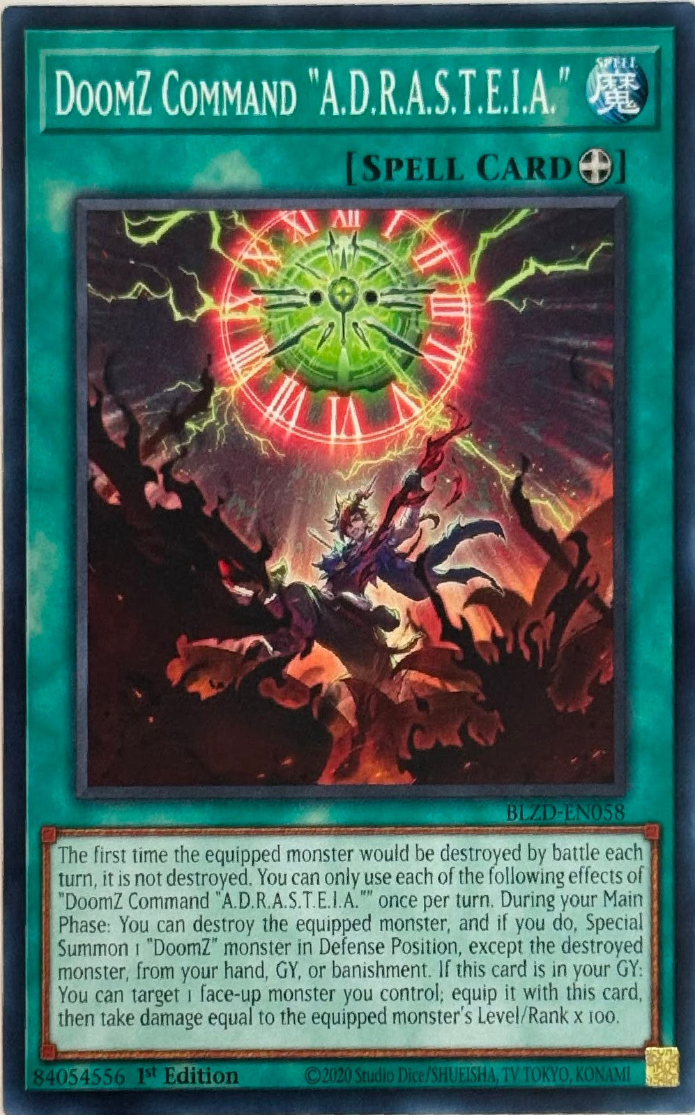 Yugioh! DoomZ Command "A.D.R.A.S.T.E.I.A BLDZ-EN058 1st Edition