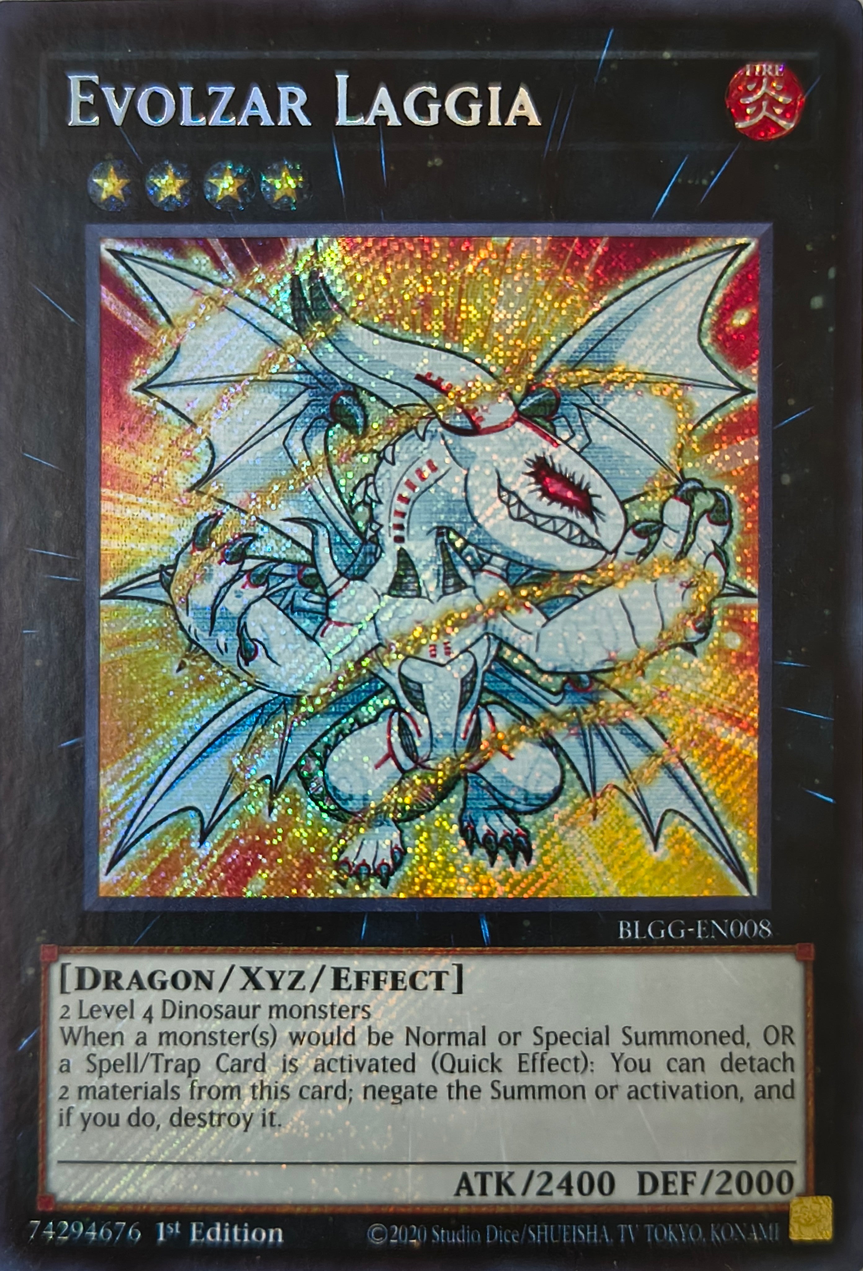 Yugioh! Evolzar Laggia Blgg-en008 1st edition Secreta