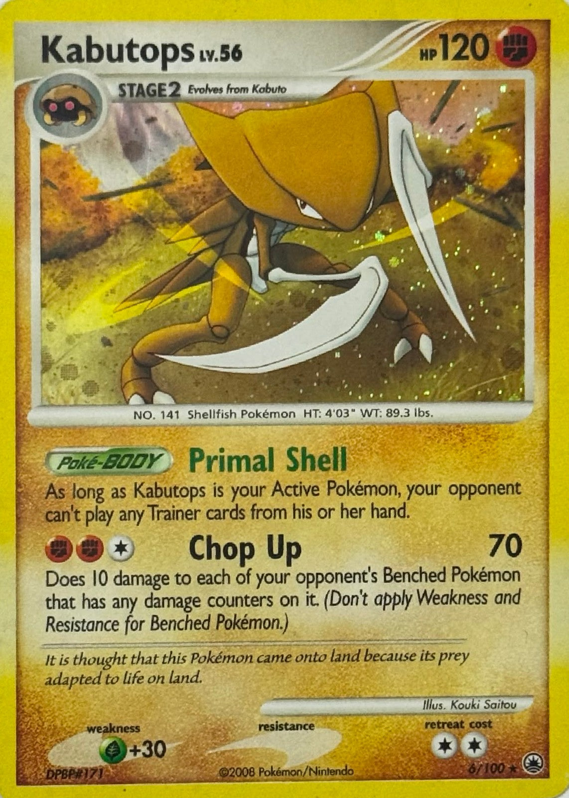 Pokémon Tcg Kabutops Lv.56 6/100 Holo