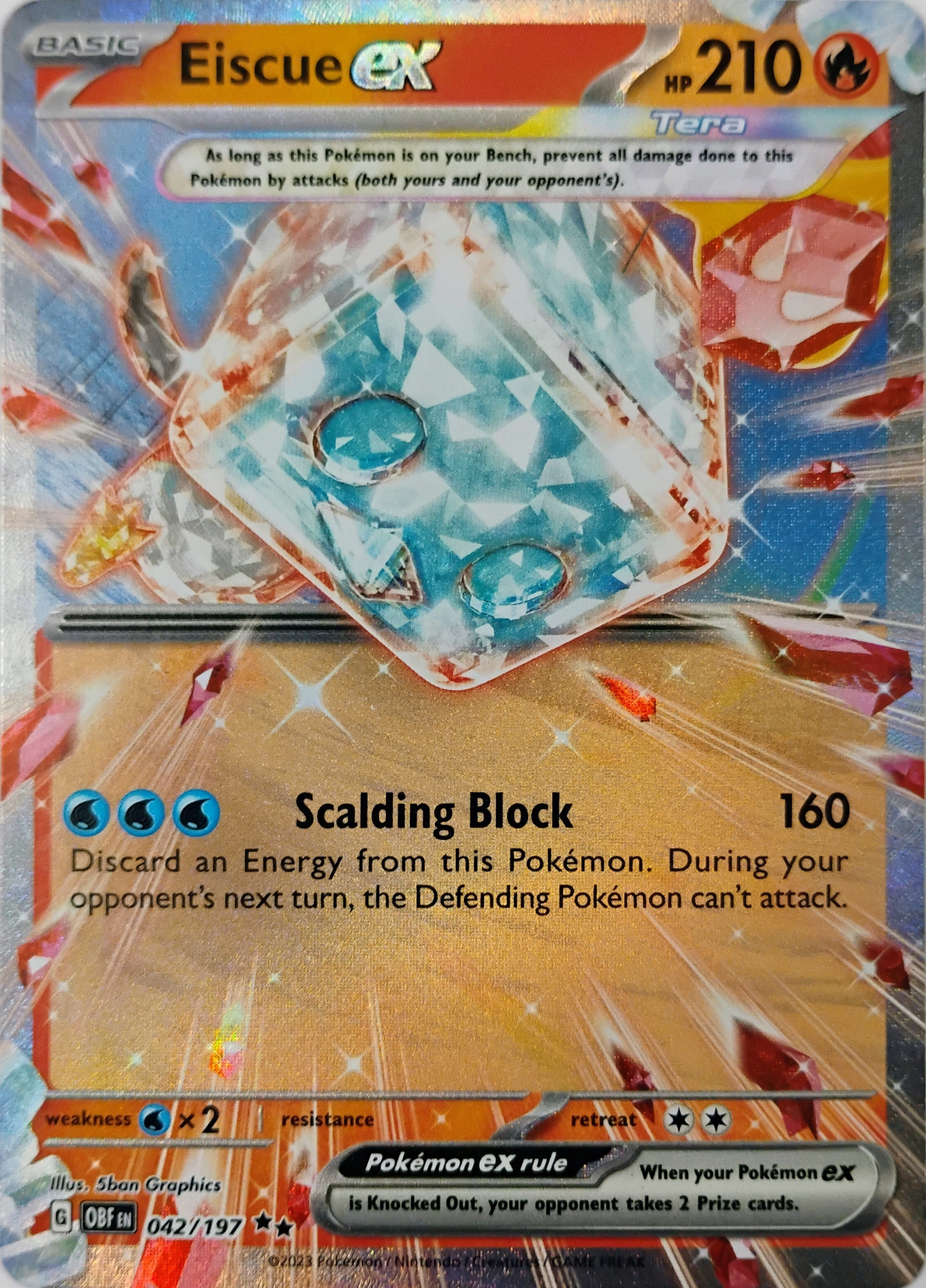 Pokémon tcg Eiscue Ex 042/197