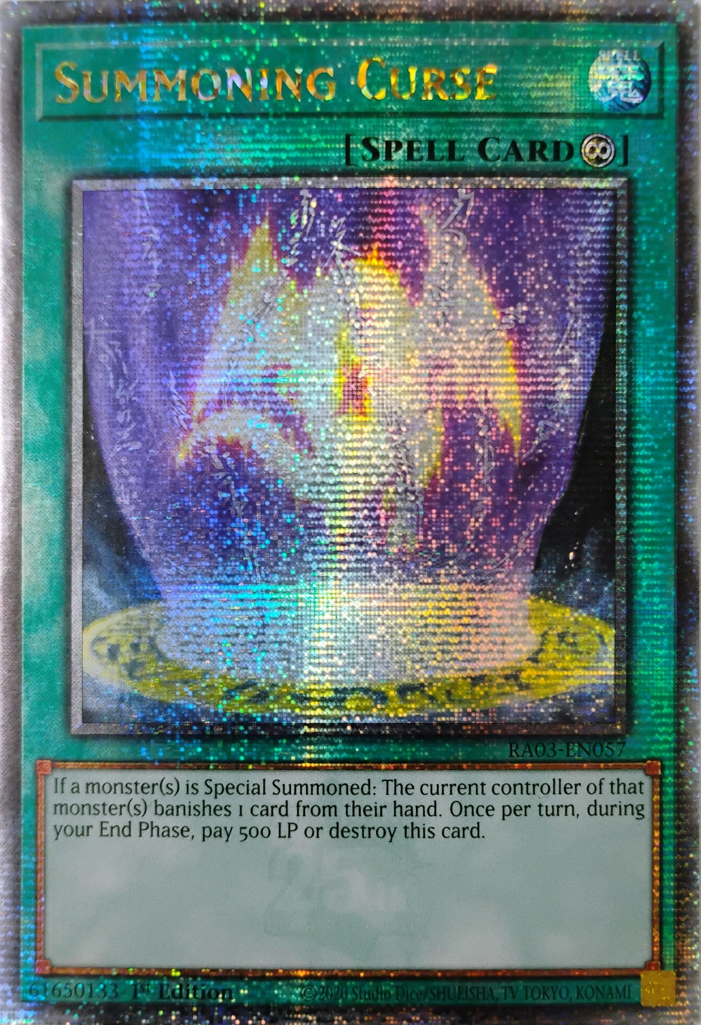 Yugioh! Summoning Curse Ra03-en057 Quarter Century