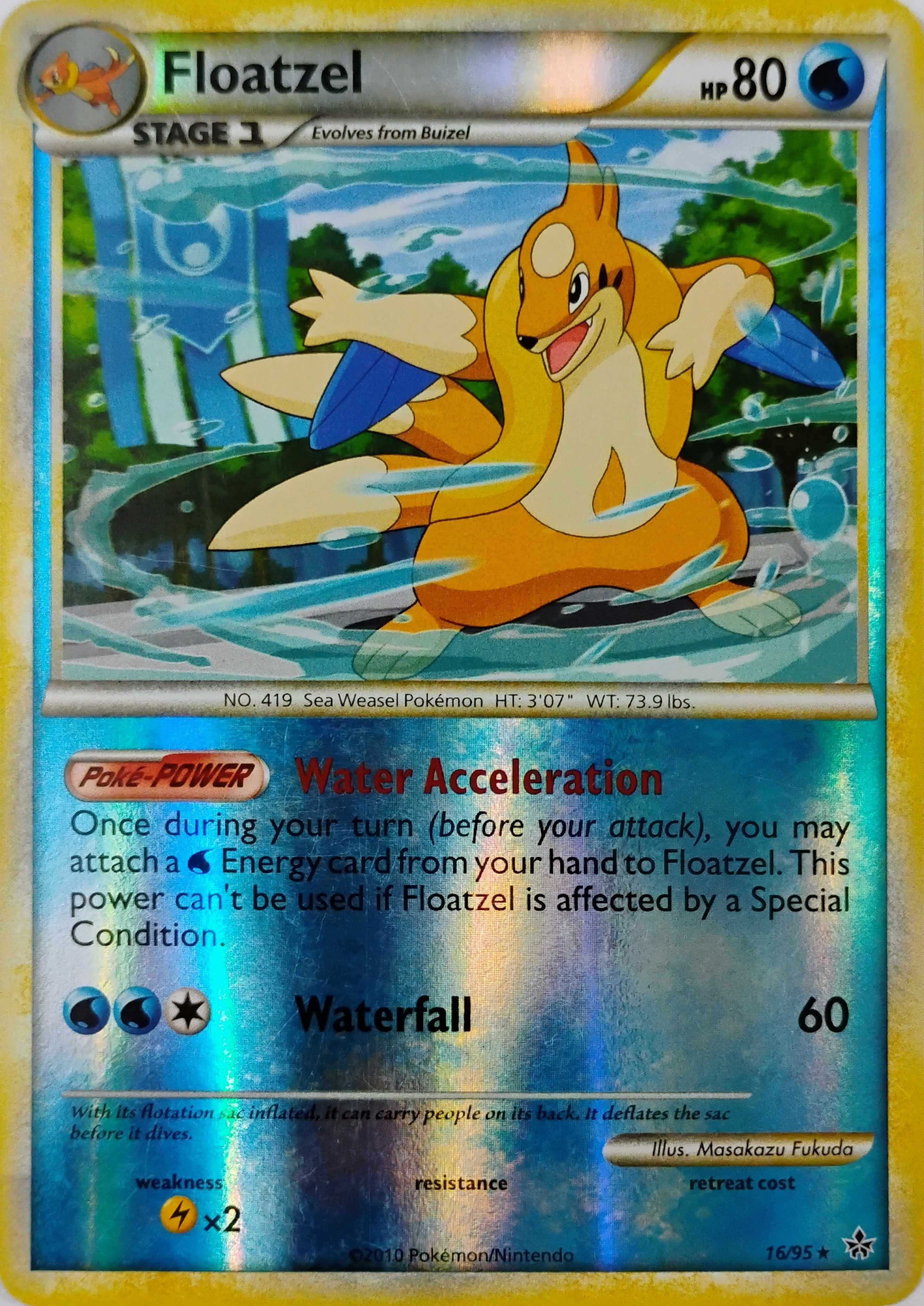 Pokémon tcg Floatzel 16/95 Reverse
