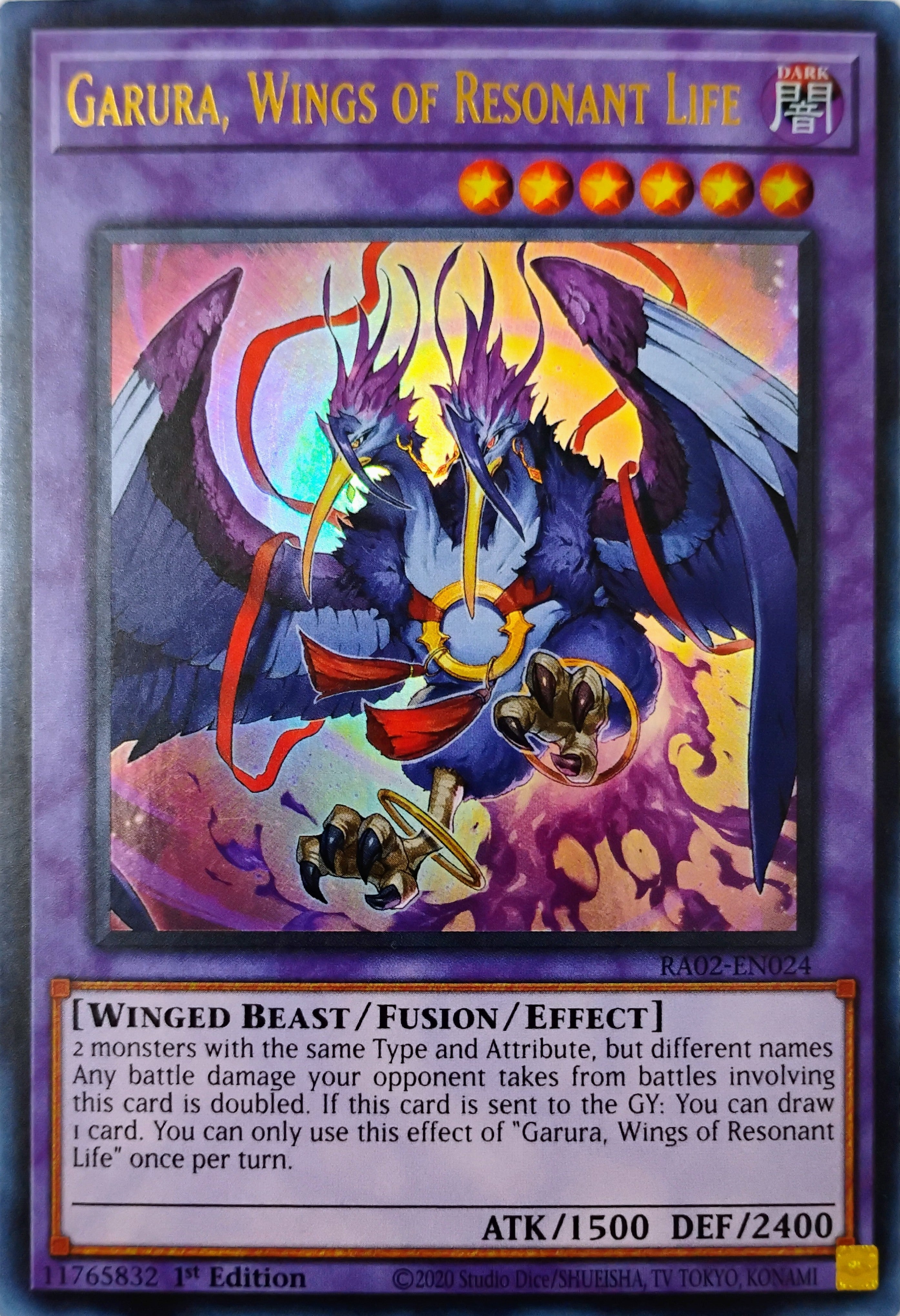 Yugioh! Garura, Wings Of Resonant Life Ra02-en024 Ultra Rare
