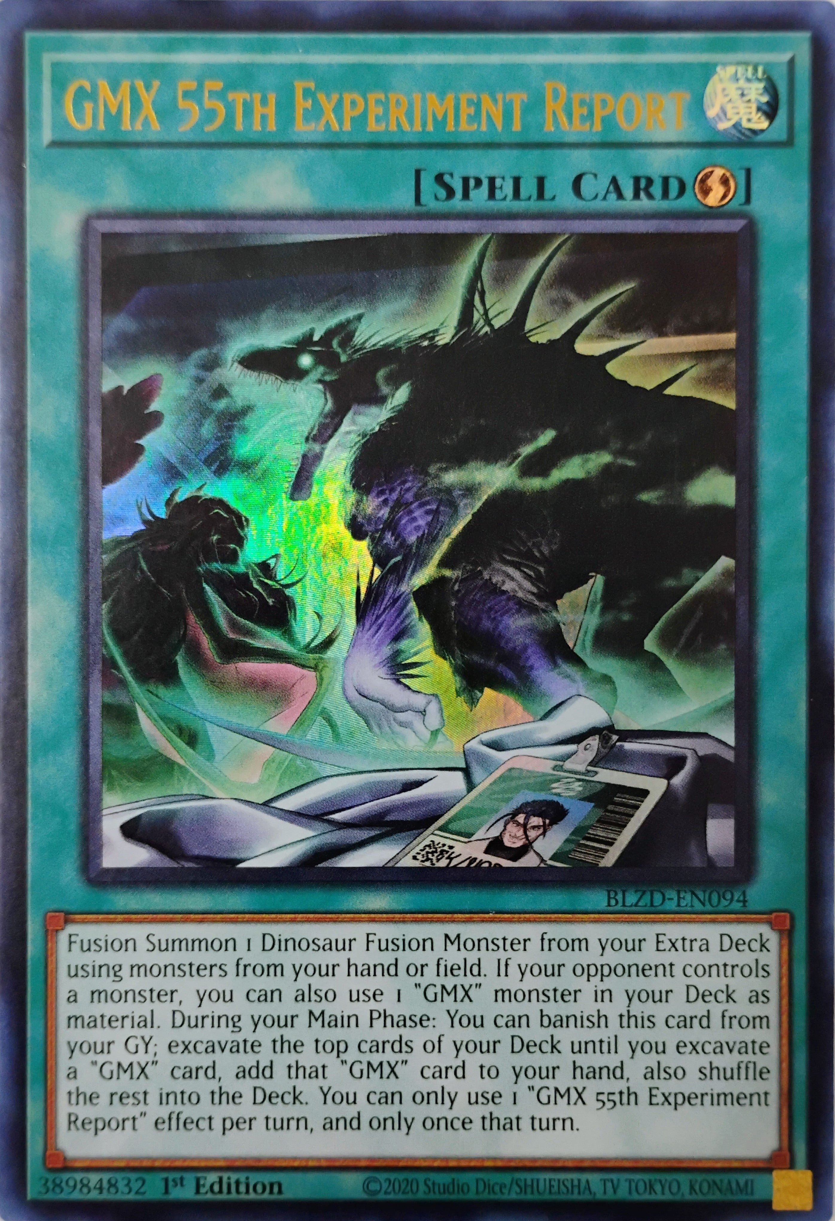 Yugioh! GMX 55th Experiment Report Blzd-en094 1st edition Ultra Rare