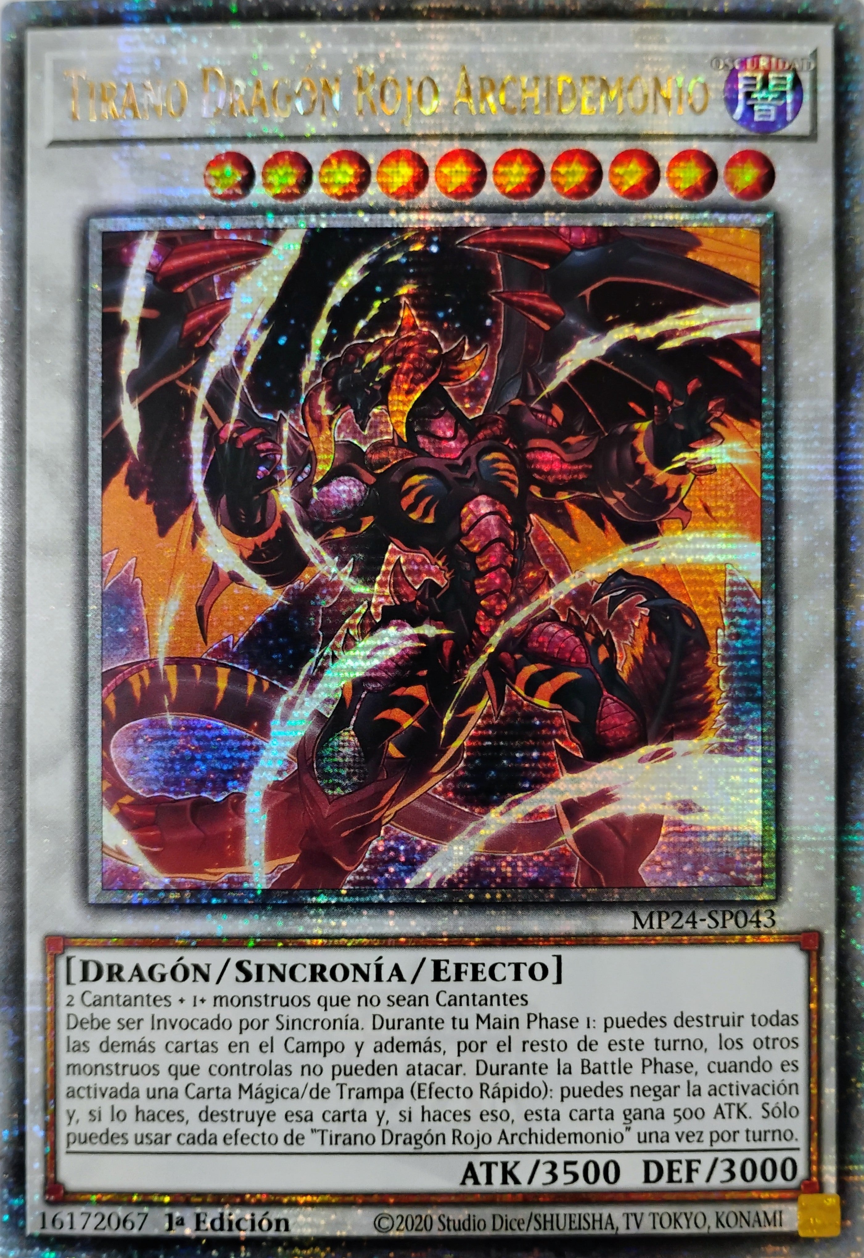 Yugioh! Tirano Dragón Rojo Archidemonio Mp24-sp043 Quarter Century