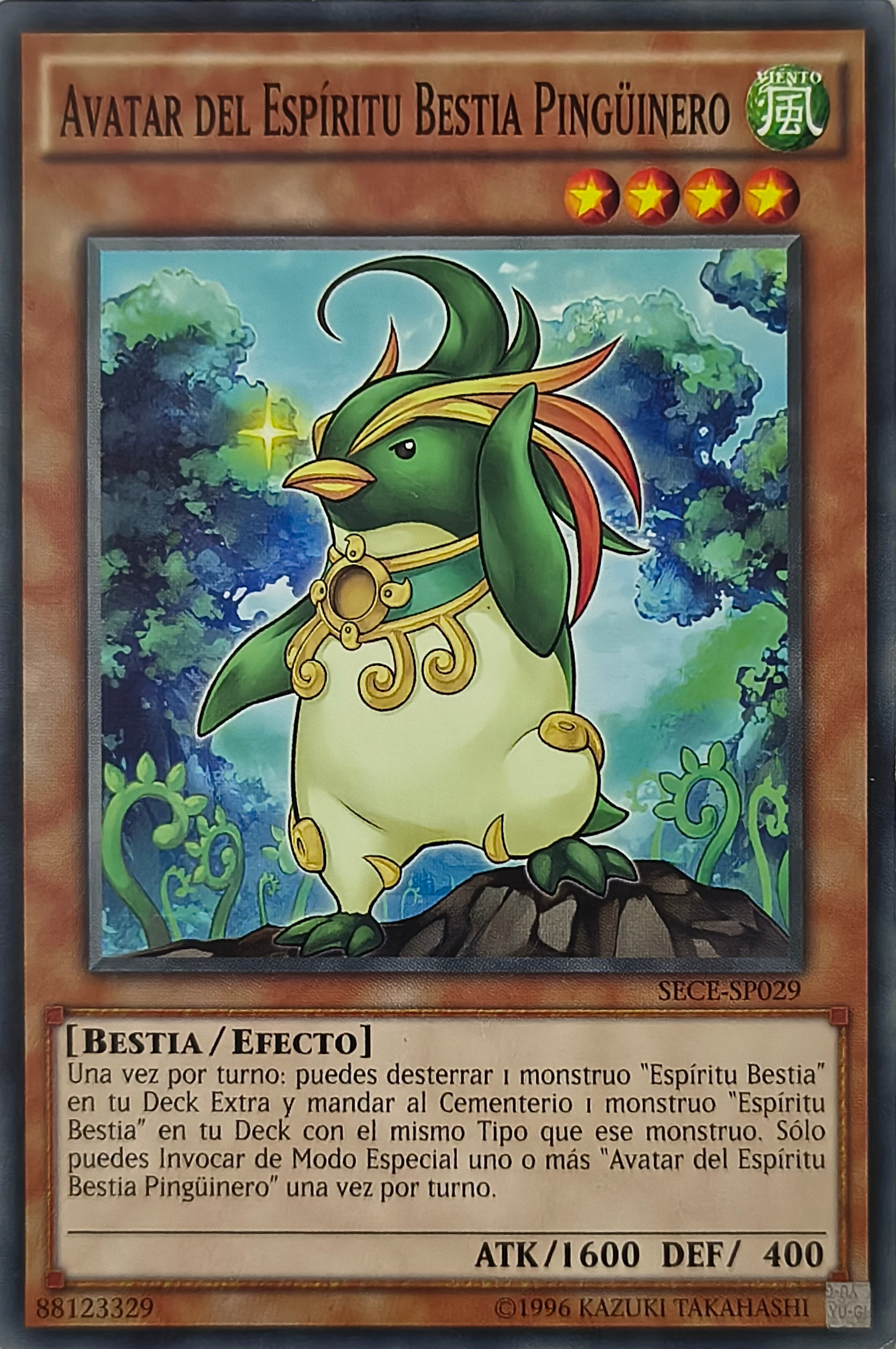 Yugioh! Avatar Del Espíritu Bestia Pingüinero Sece-Sp029