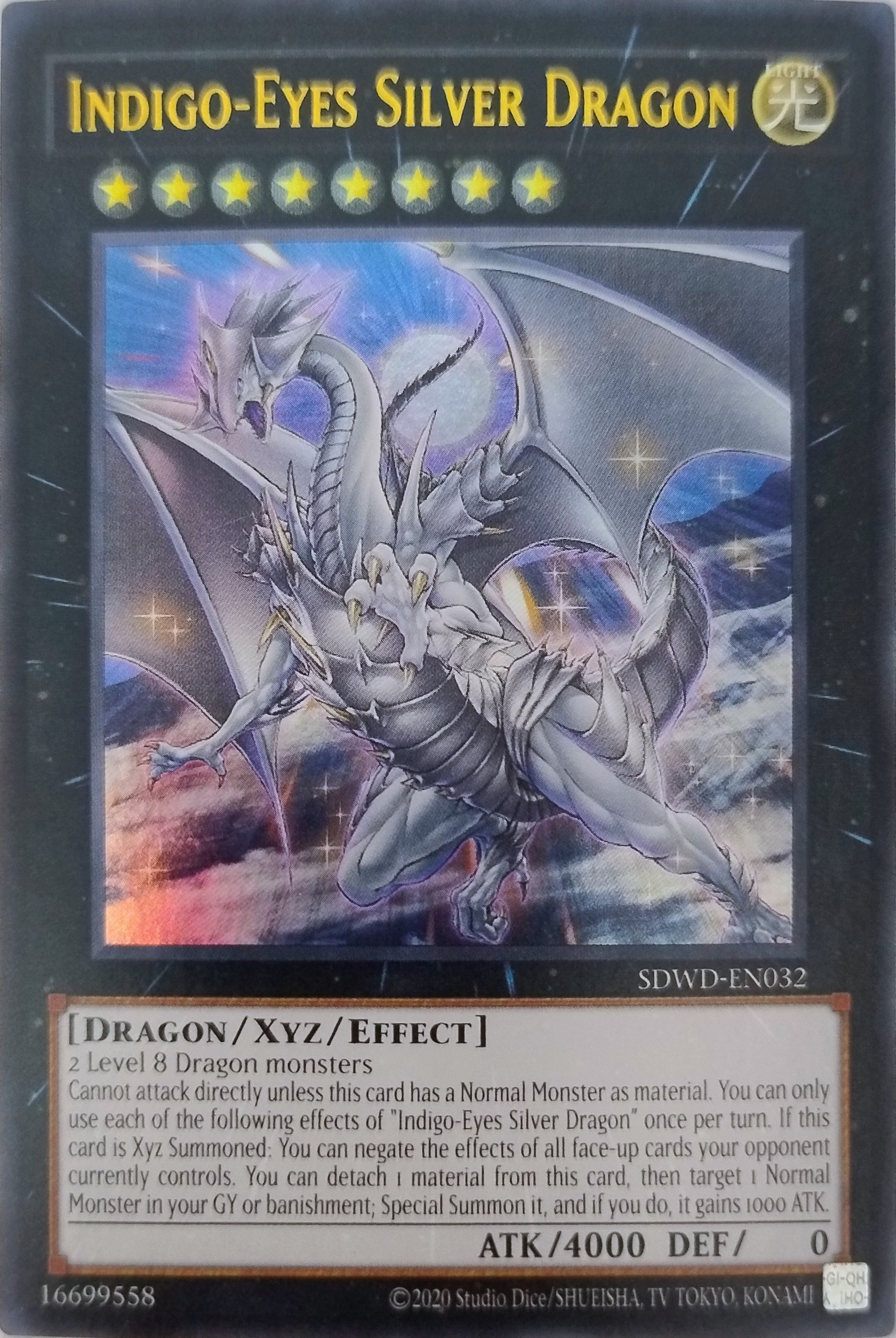 Yugioh! Indigo-Eyes Silver Dragon Sdwd-en032 Ultra