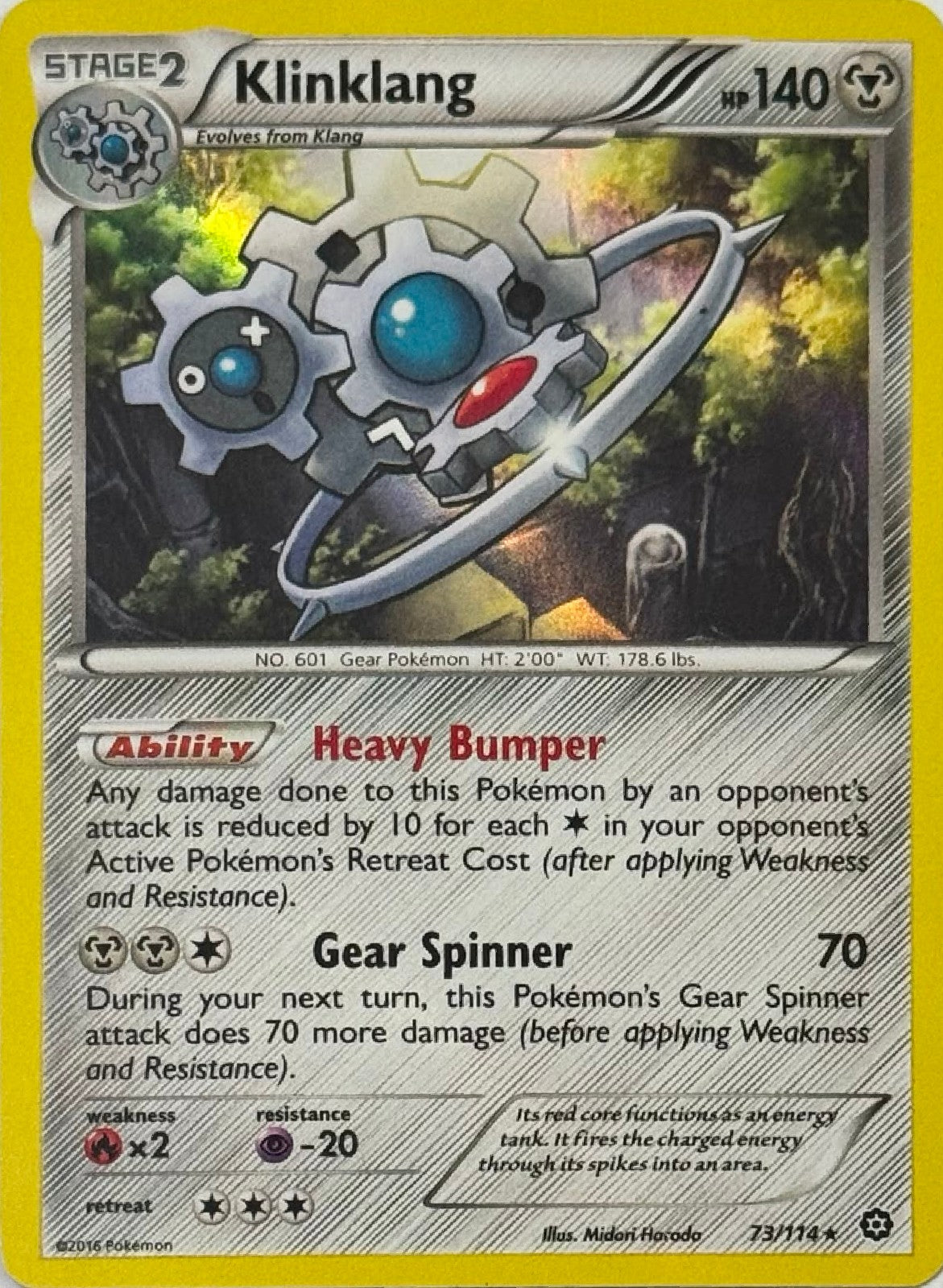 Pokémon Tcg Klinklang 73/114 Holo