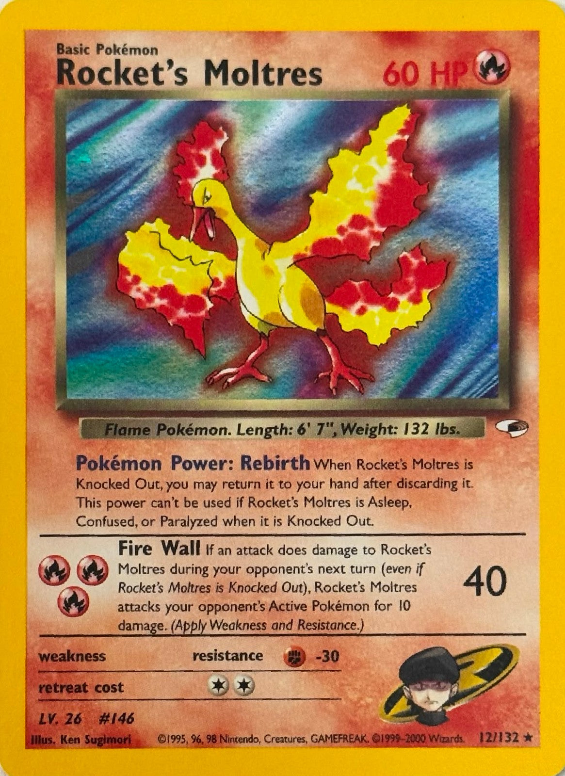 Pokémon Tcg Rocket's Moltres 12/132 Holo