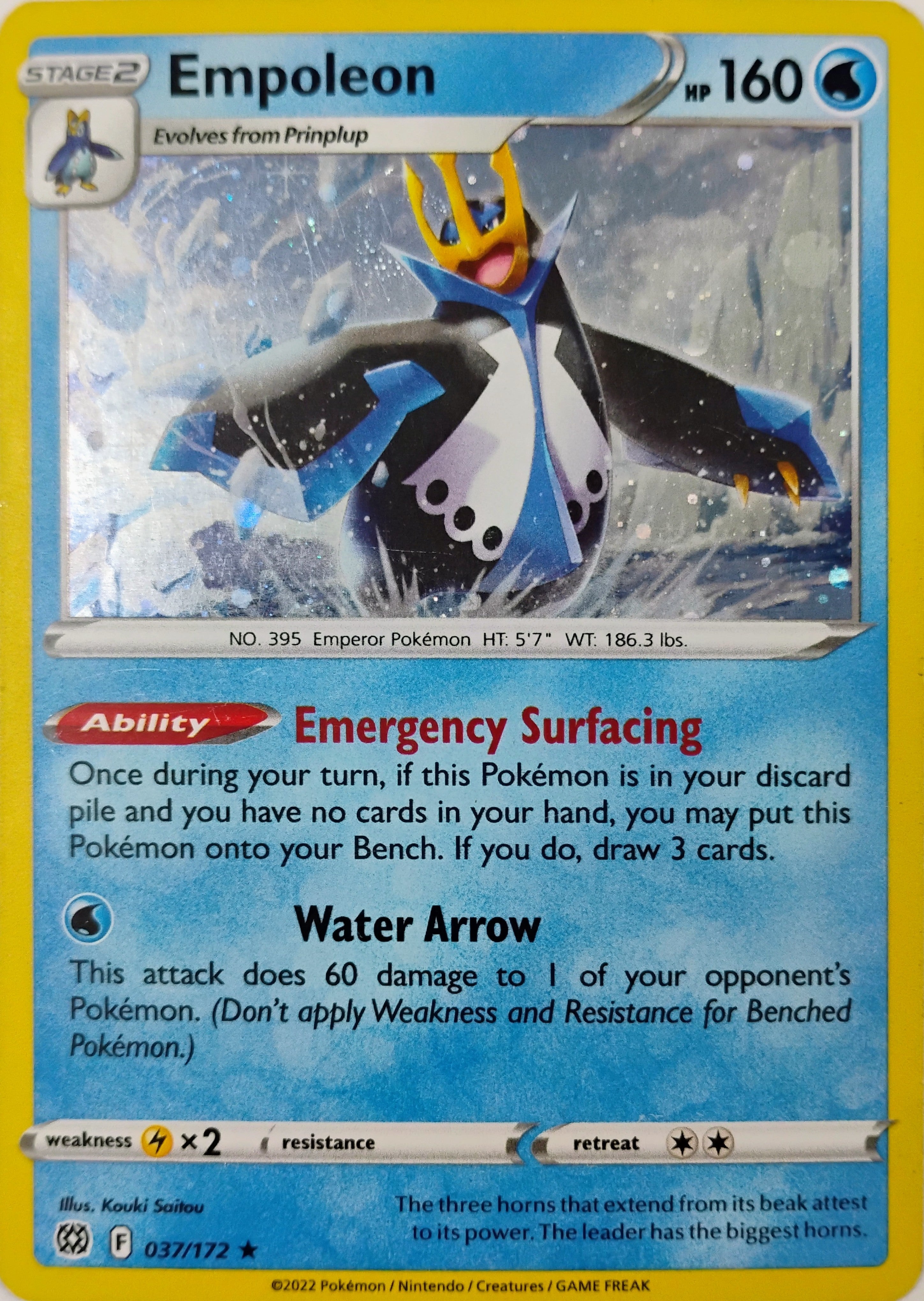 Pokémon tcg Empoleon 037/172 Holo Cosmo
