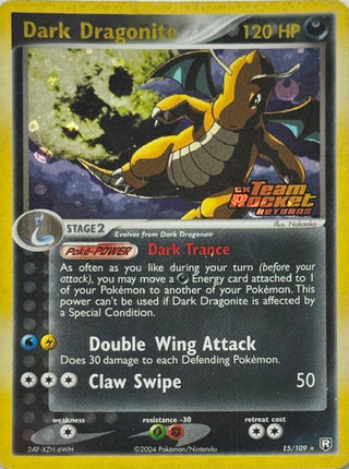 Pokémon Tcg Dark Dragonite 15/109 Holo (Team Rocket Returns)