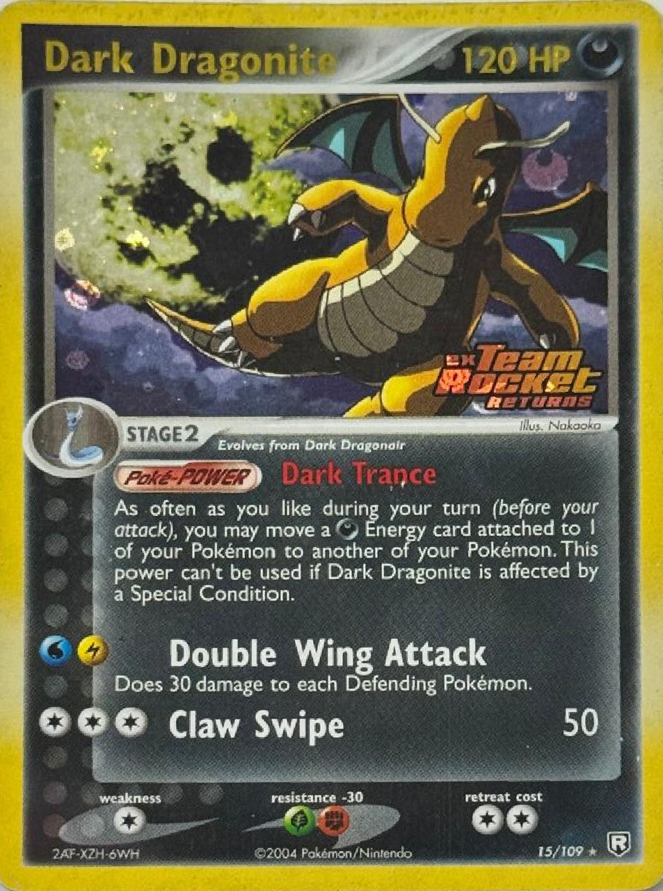 Pokémon Tcg Dark Dragonite 15/109 Holo (Team Rocket Returns)
