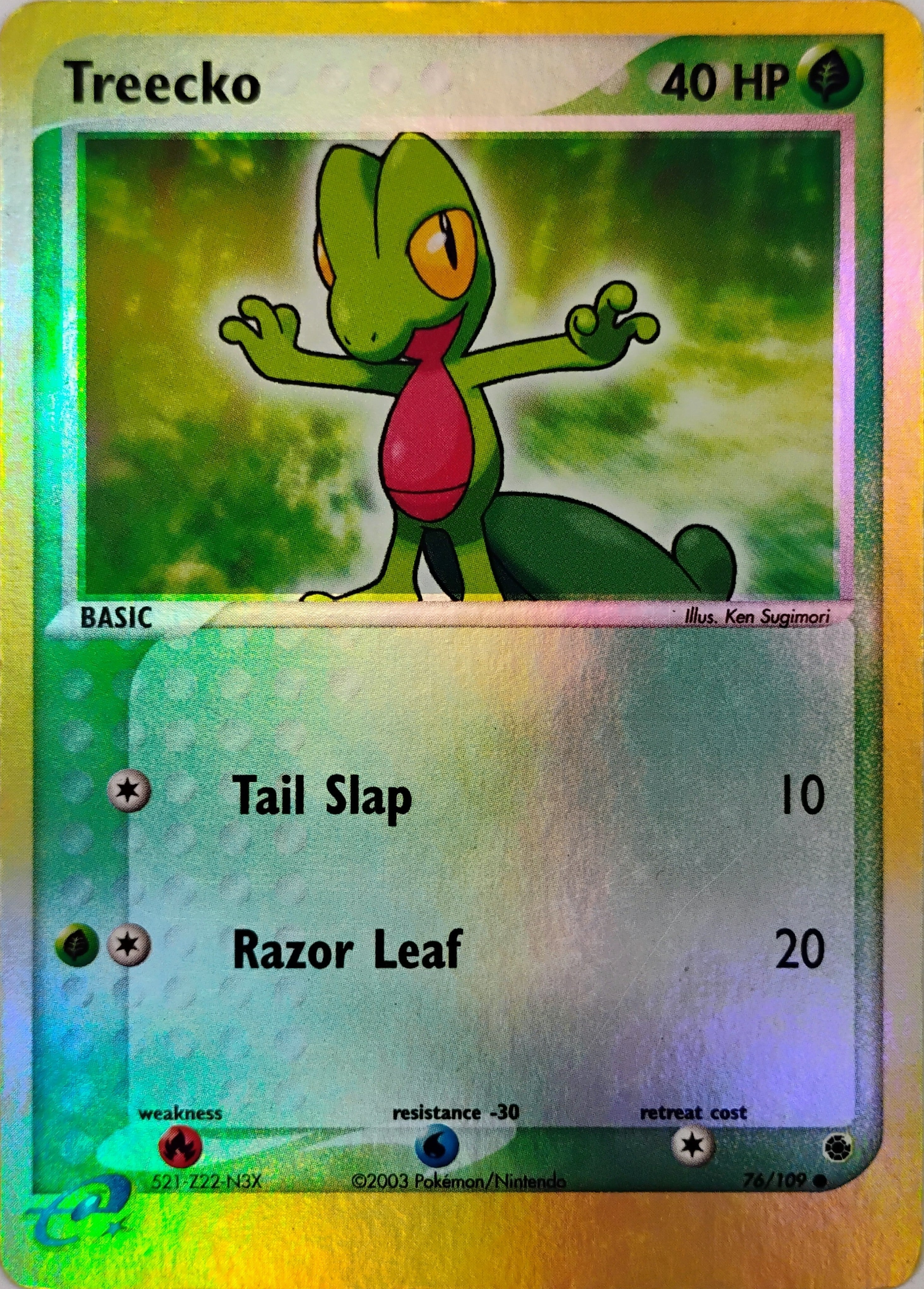 Pokémon tcg Treecko 76/109 Reverse