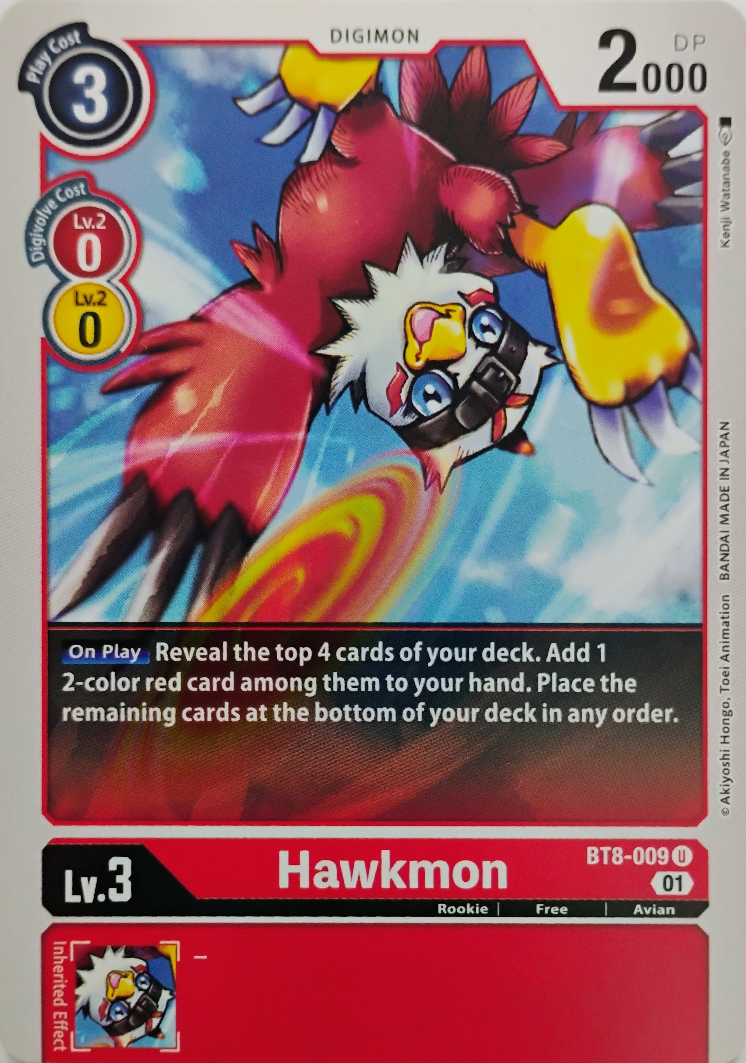 Digimon tcg Hawkmon Bt8-009