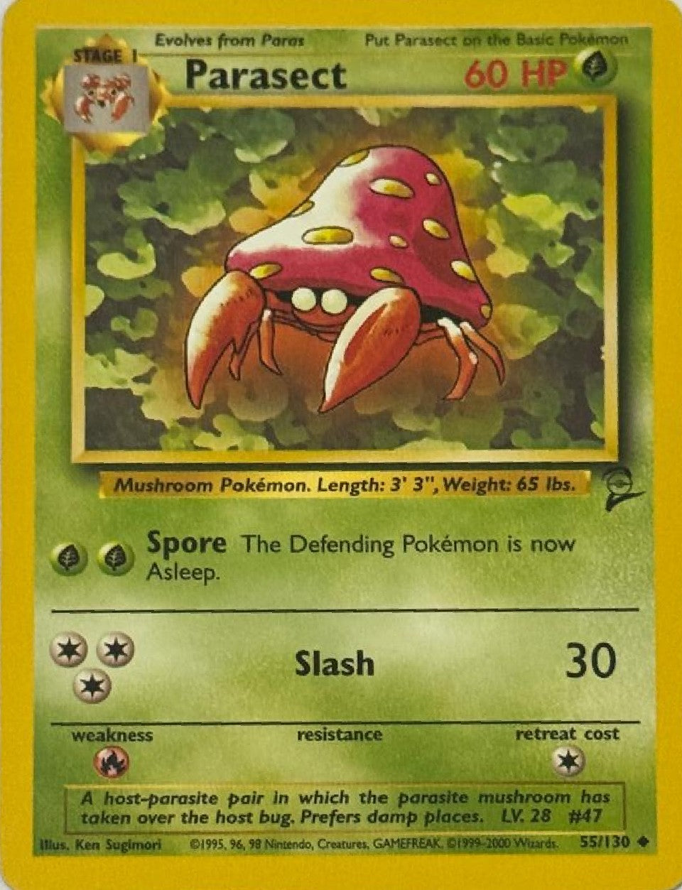 Pokémon Tcg Parasect 55/130