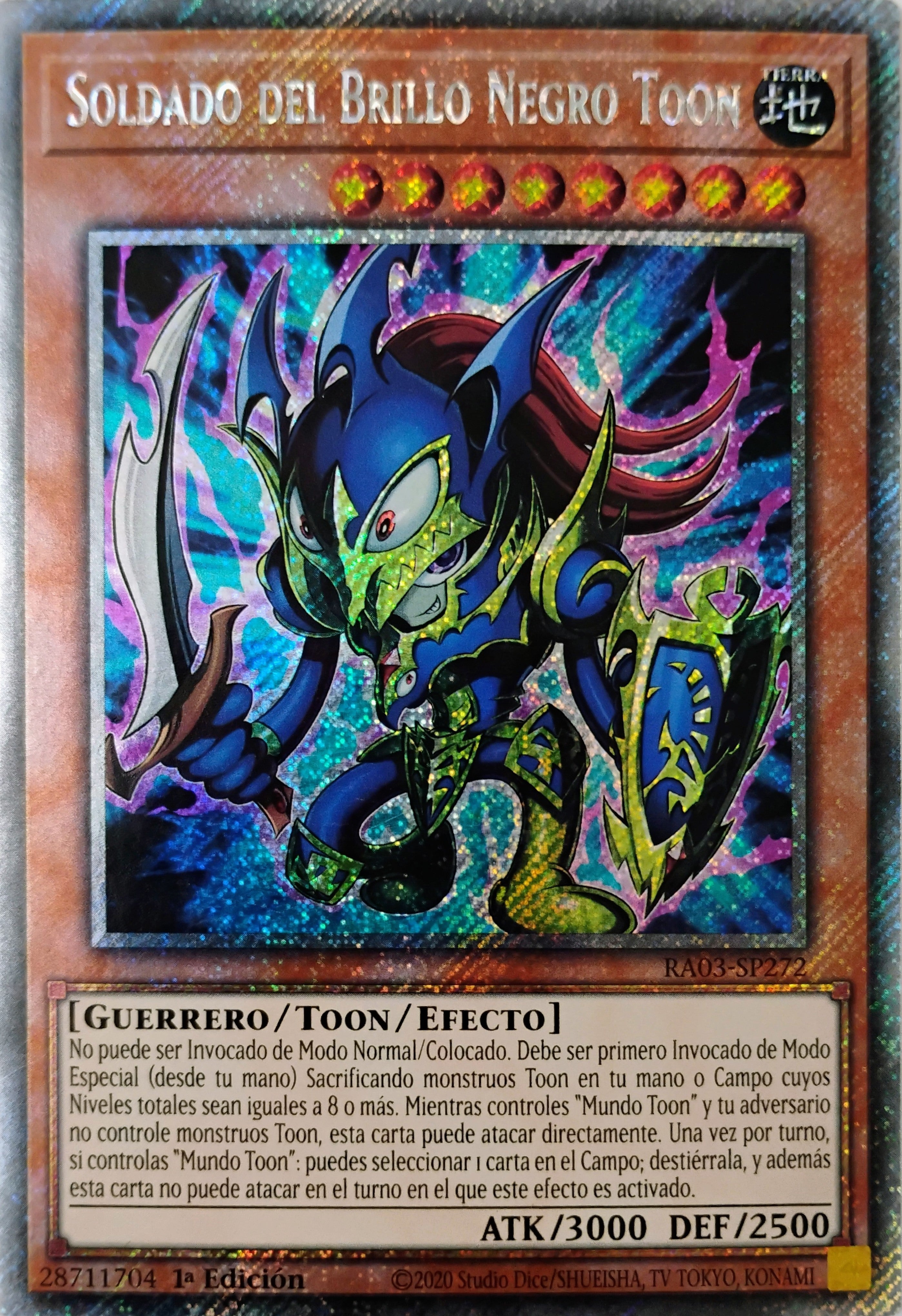 Yugioh! Soldado Del Brillo Negro Toon Ra03-sp272 Platinum