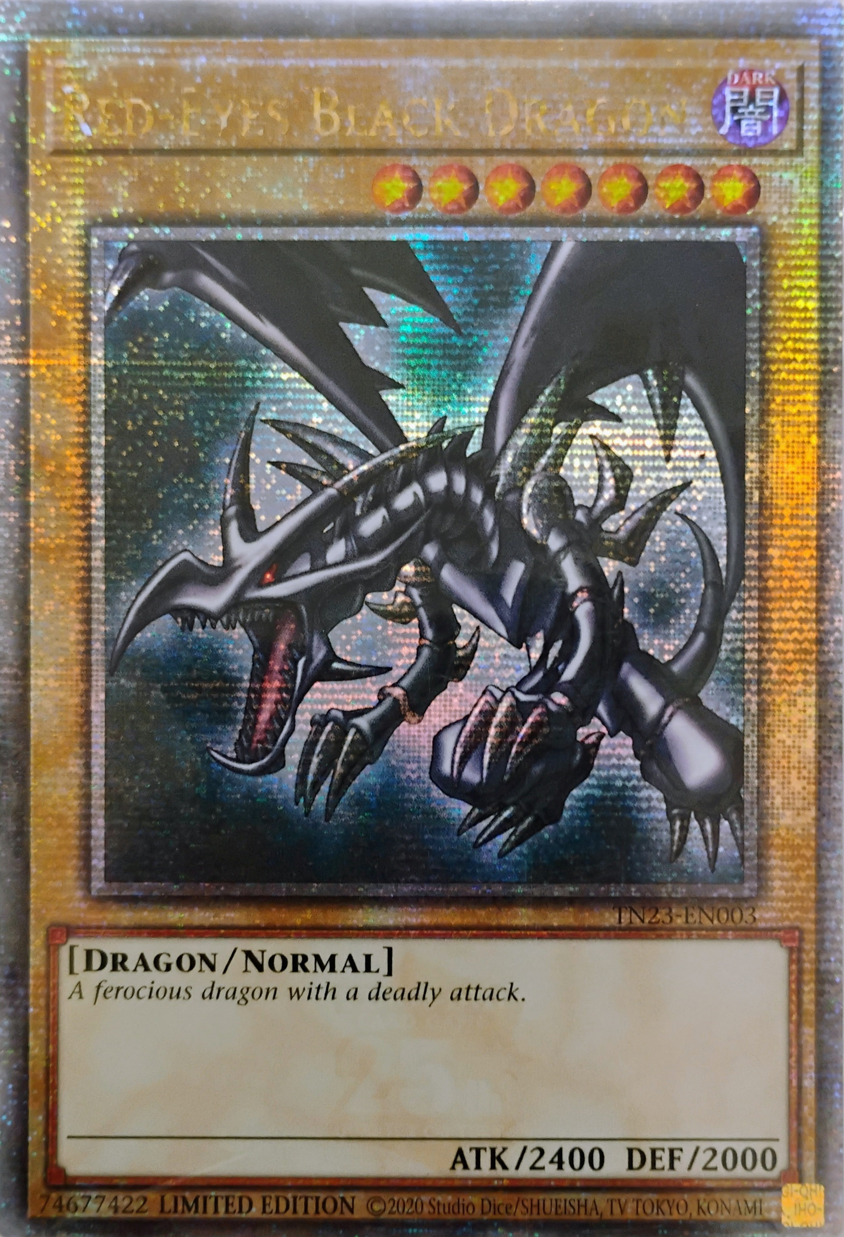 Yugioh! Red-Eyes Black Dragon Tn23-en003 Limited Edition Quarter Century