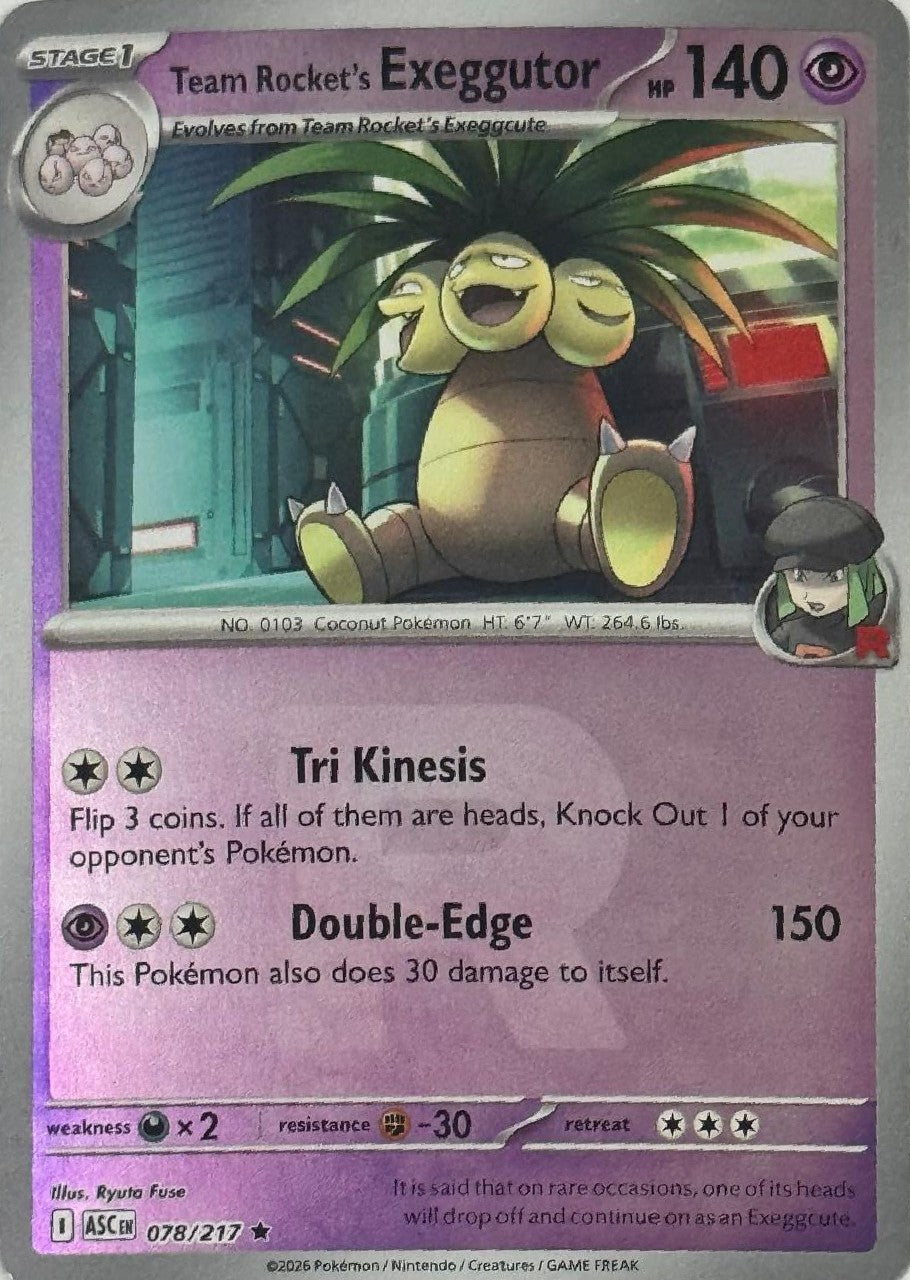 Pokémon Tcg Team Rocket's Exeggutor 078/217 (Team Rocket's)