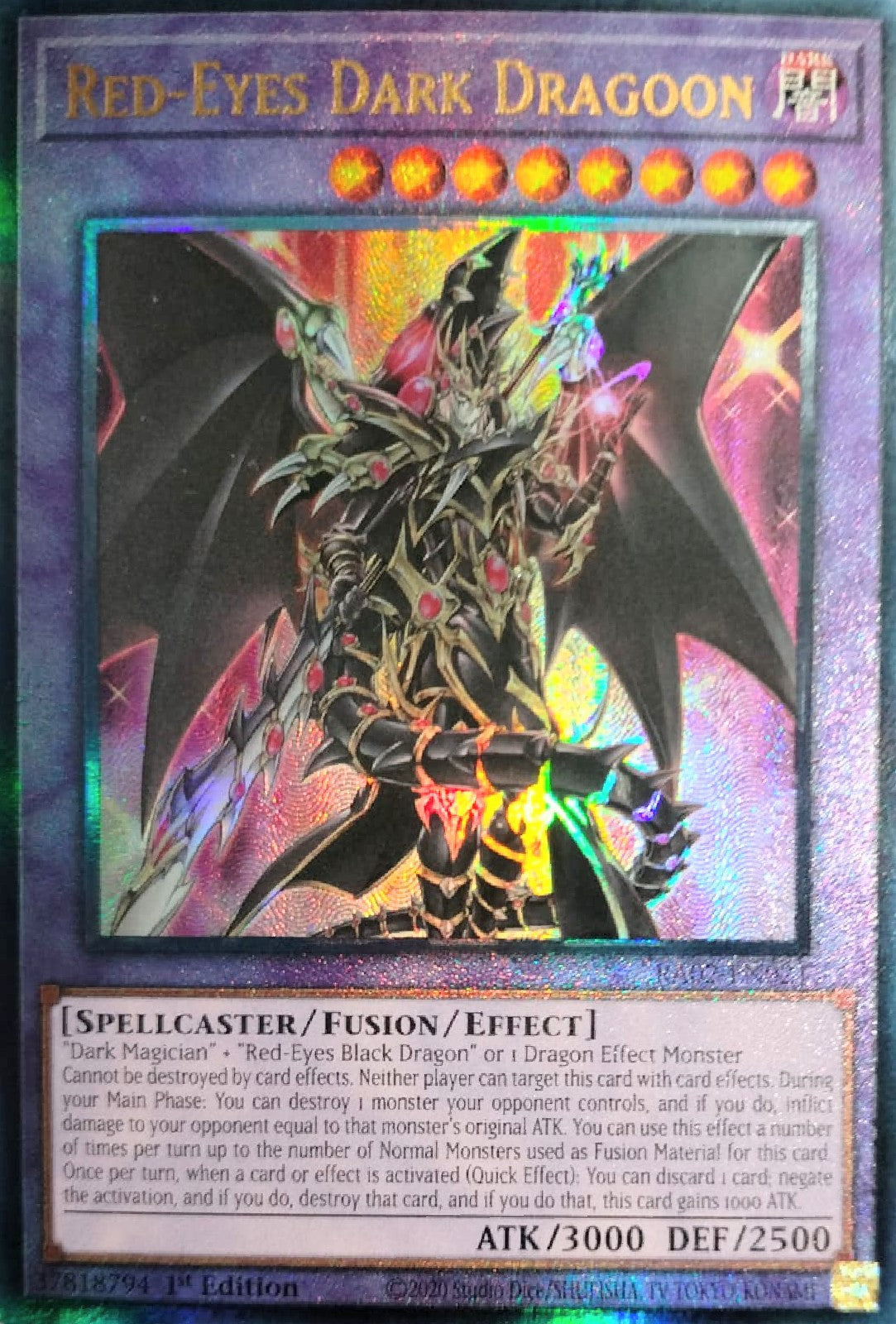 Yugioh! Red-Eyes Dark Dragoon RA02-EN021 1st edition Ultimate