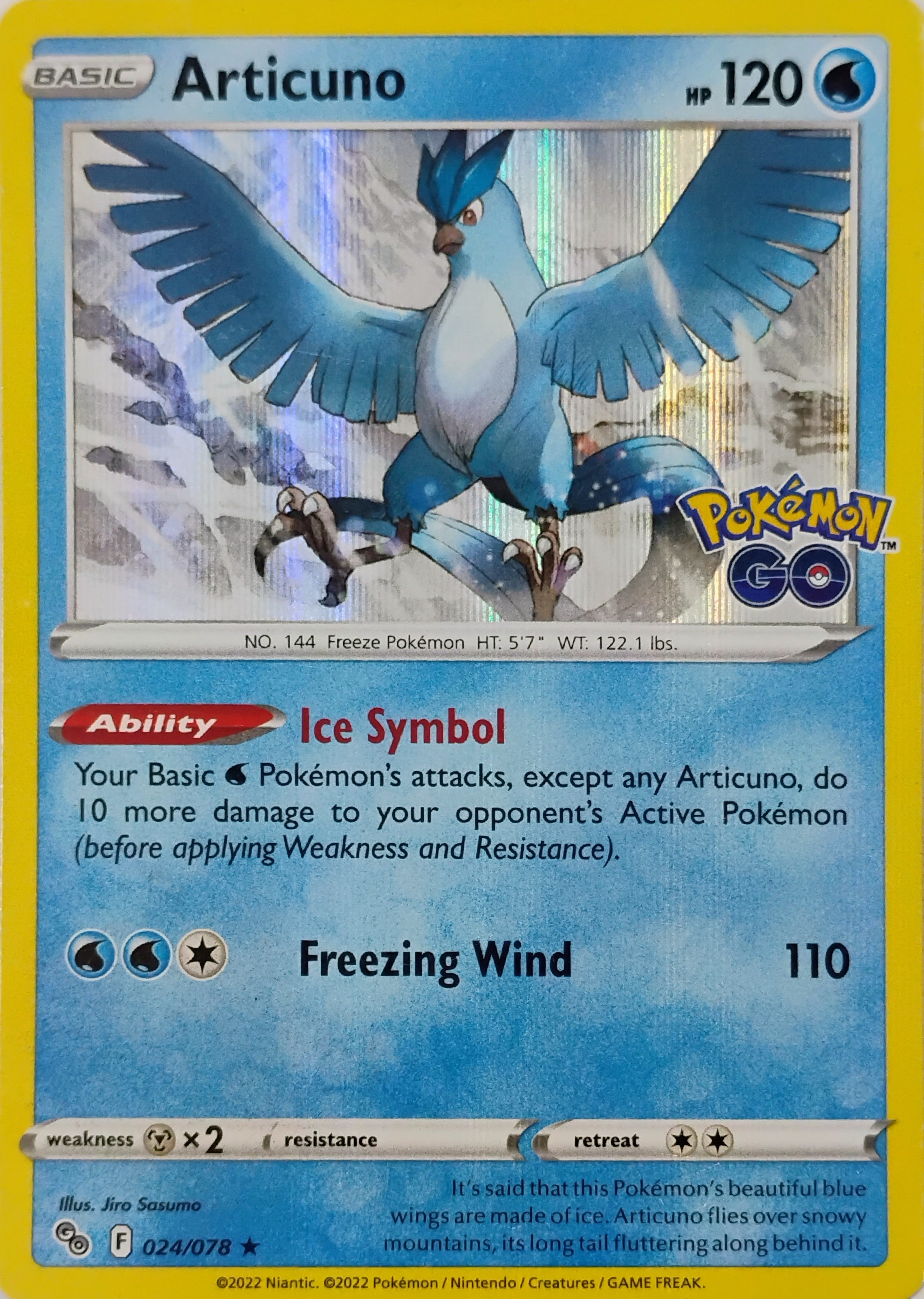Pokémon tcg Articuno 024/078 (Pokémon go) Holo