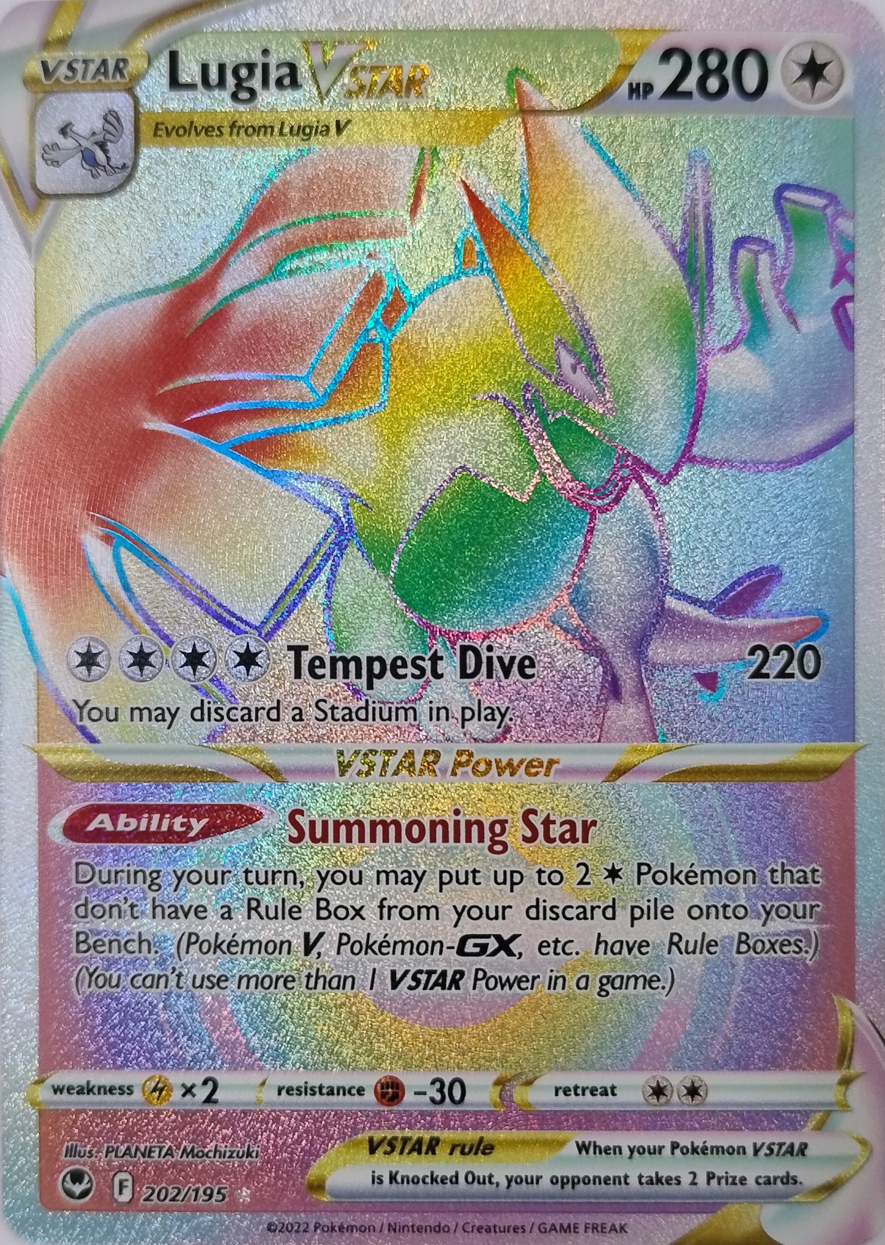 Pokémon Tcg Lugia Vstar 202/195