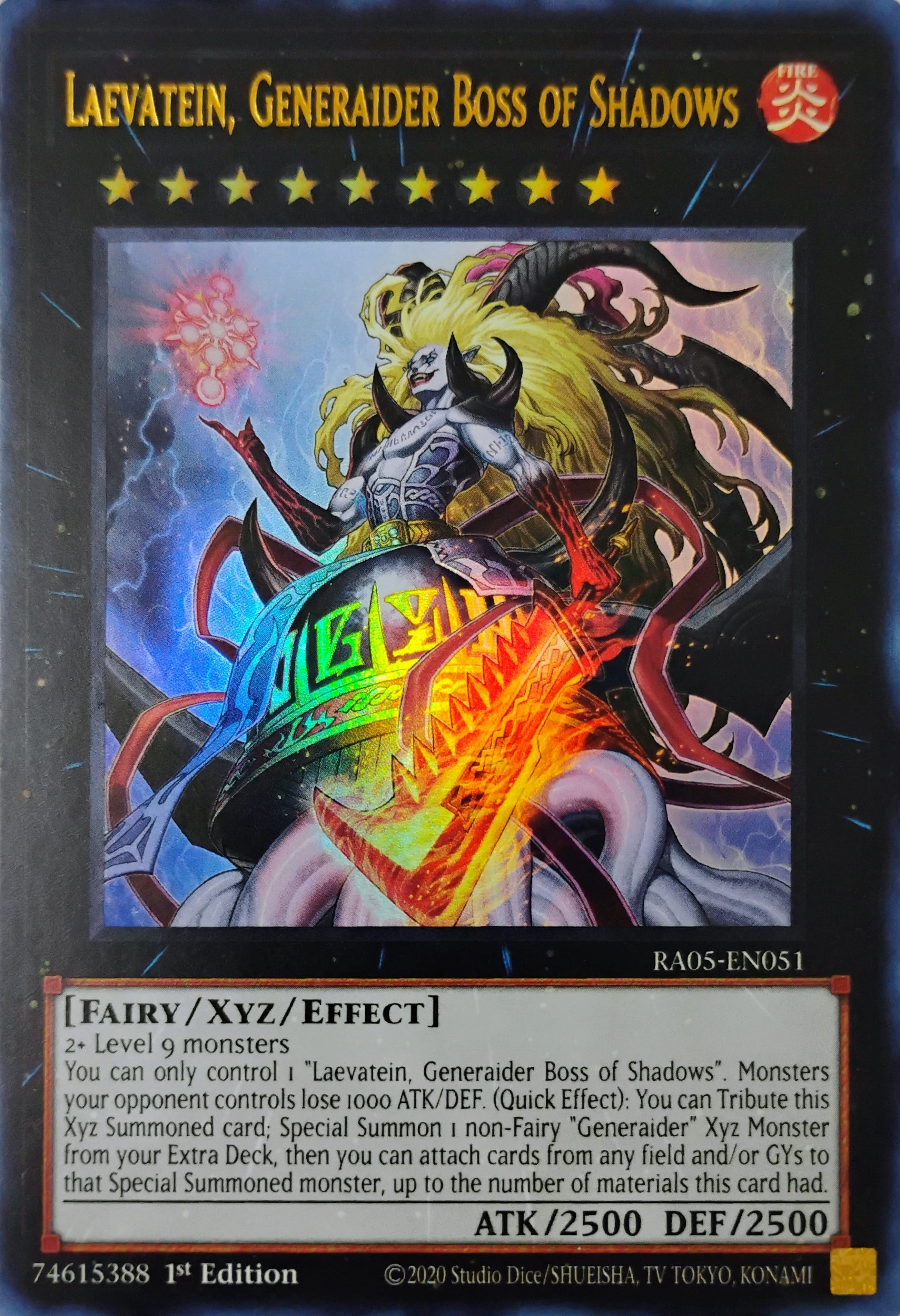 Yugioh! Laevatein, Generaider Boss of Shadows Ra05-en051 1st edition