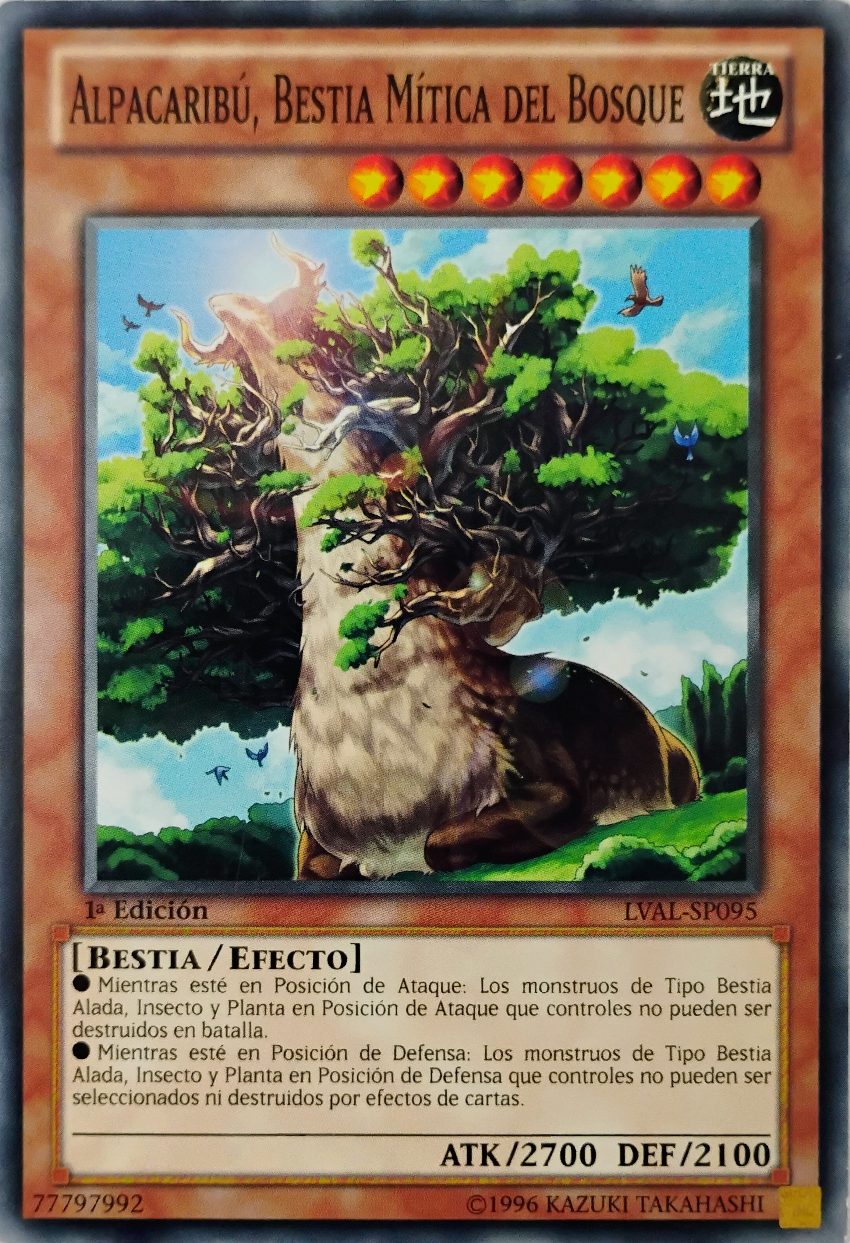 Yugioh! Alpacaribu, Bestia Mítica Del Bosque Lval-sp095 1ra edición