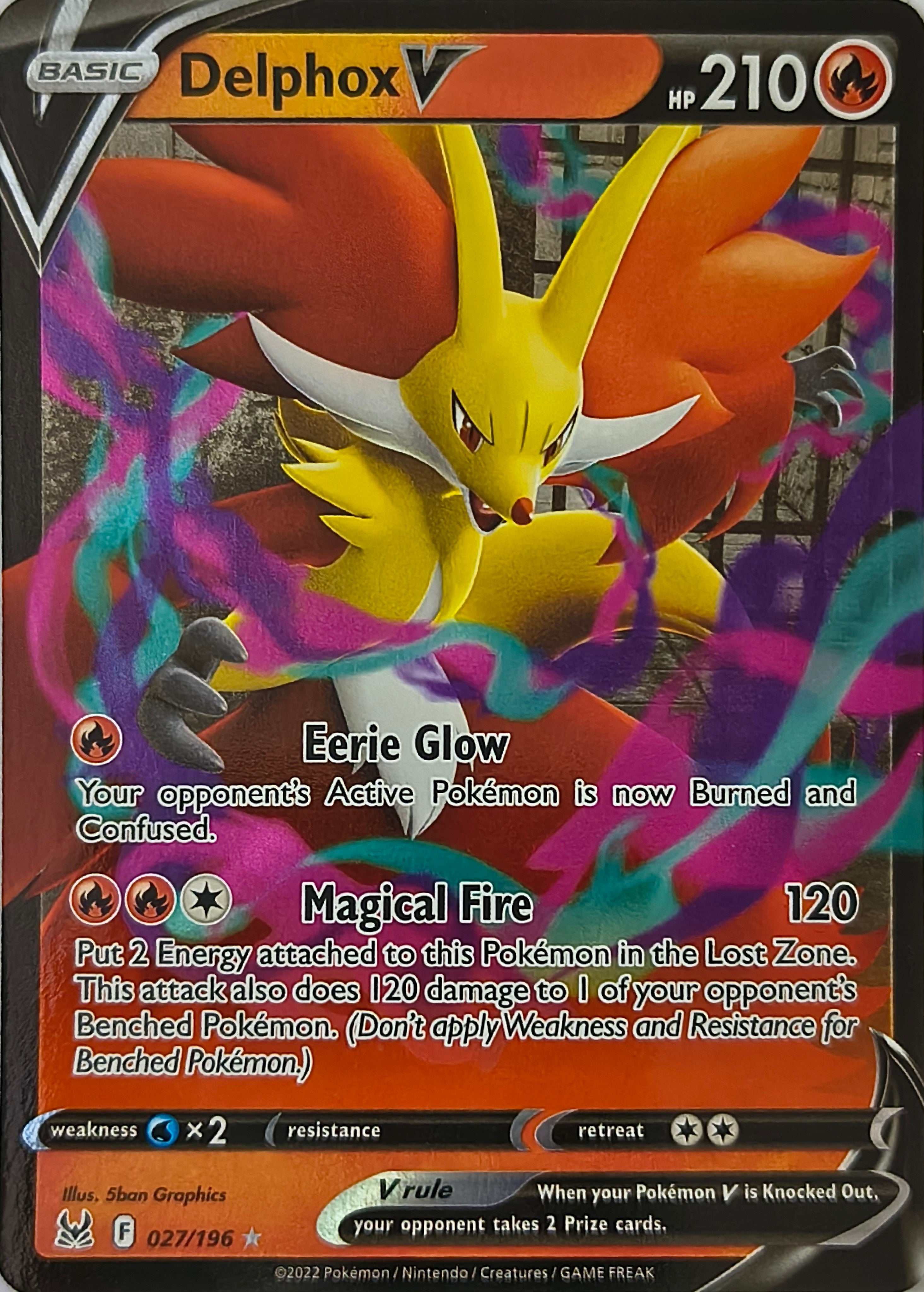 Pokémon tcg Delphox V 027/196