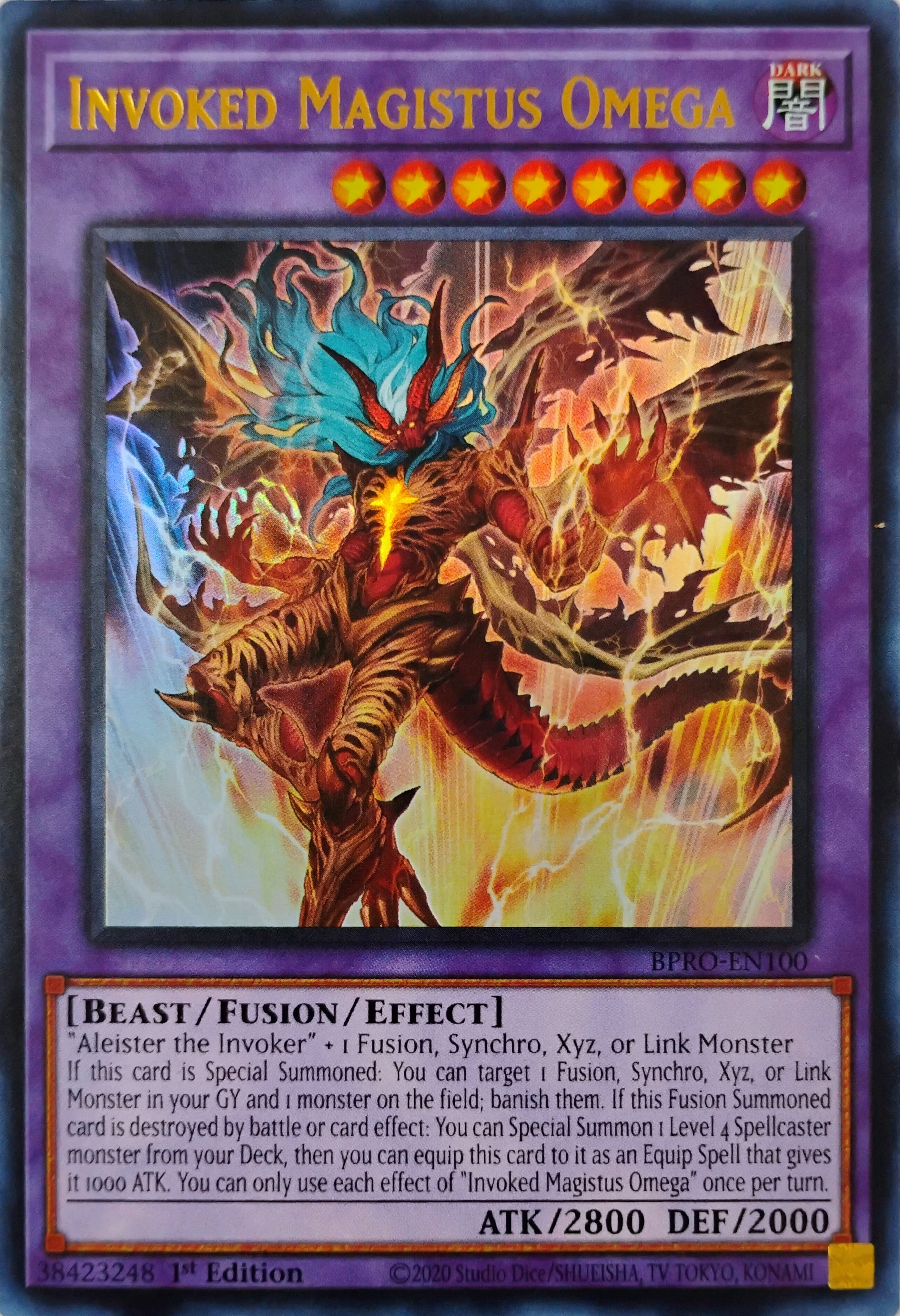 Yugioh! Invoked Magistus Omega Bpro-en100 Ultra Rare