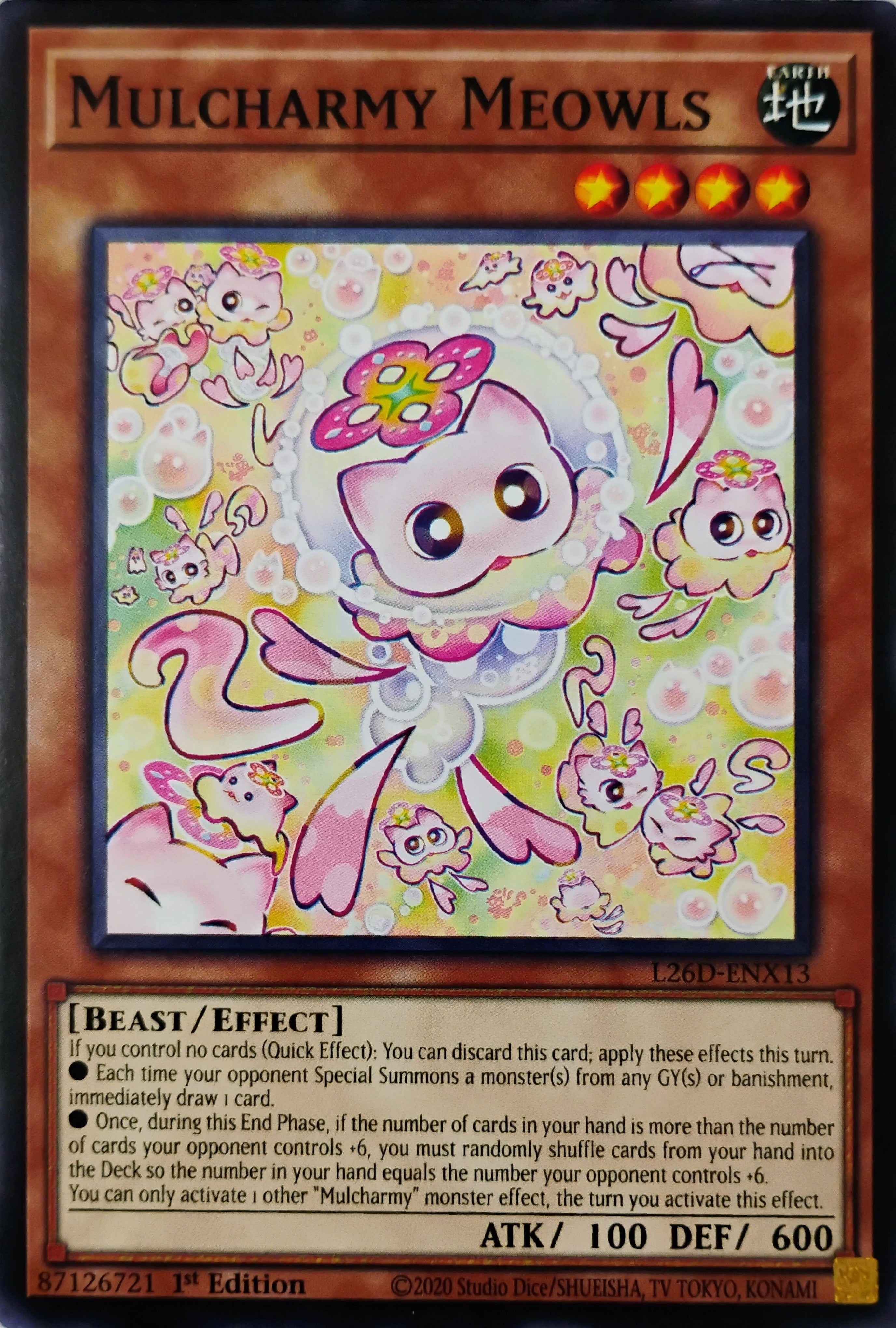 Yugioh! Mulcharmy Meowls L26D-ENX13 1st edition