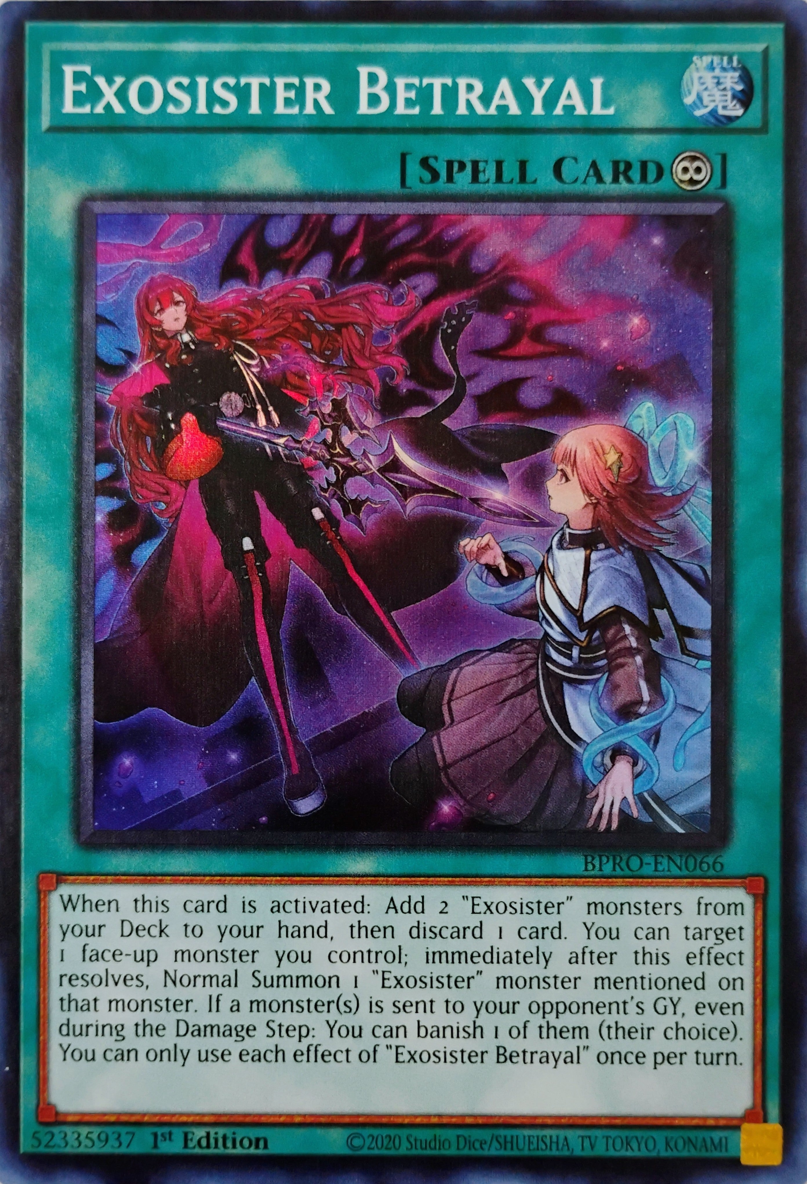 Yugioh! Exosister Betrayal Bpro-en066 Super Rare
