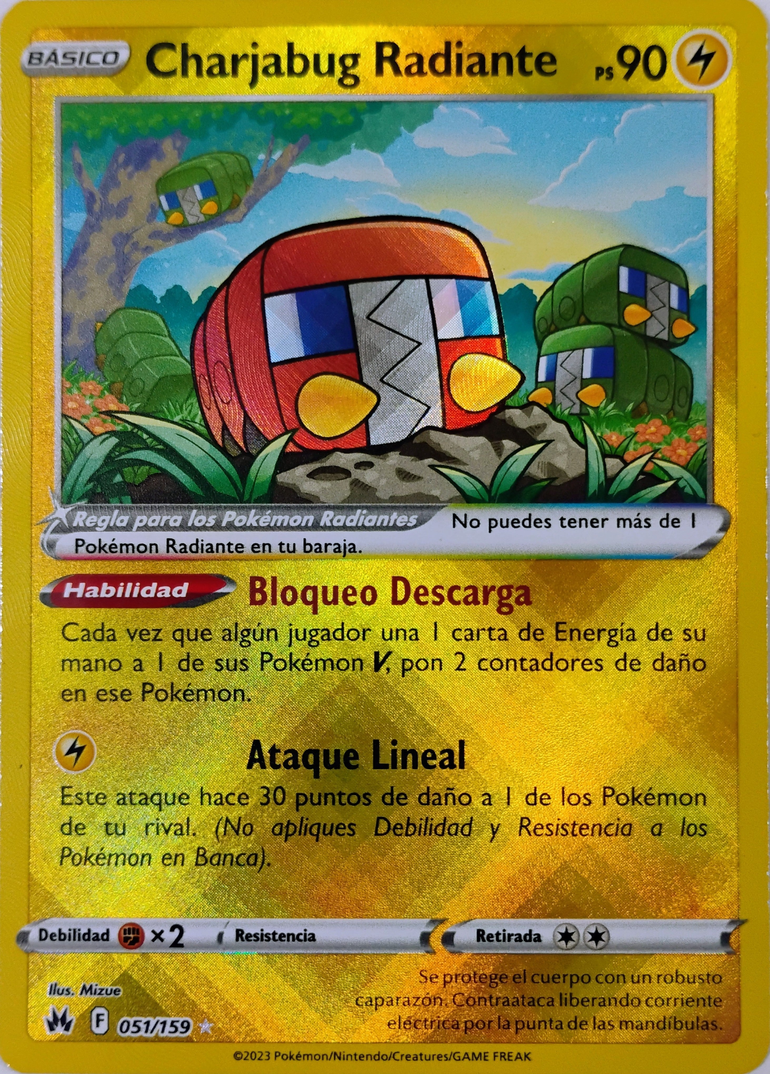 Pokémon tcg Charjabug Radiante 051/159 (Español)