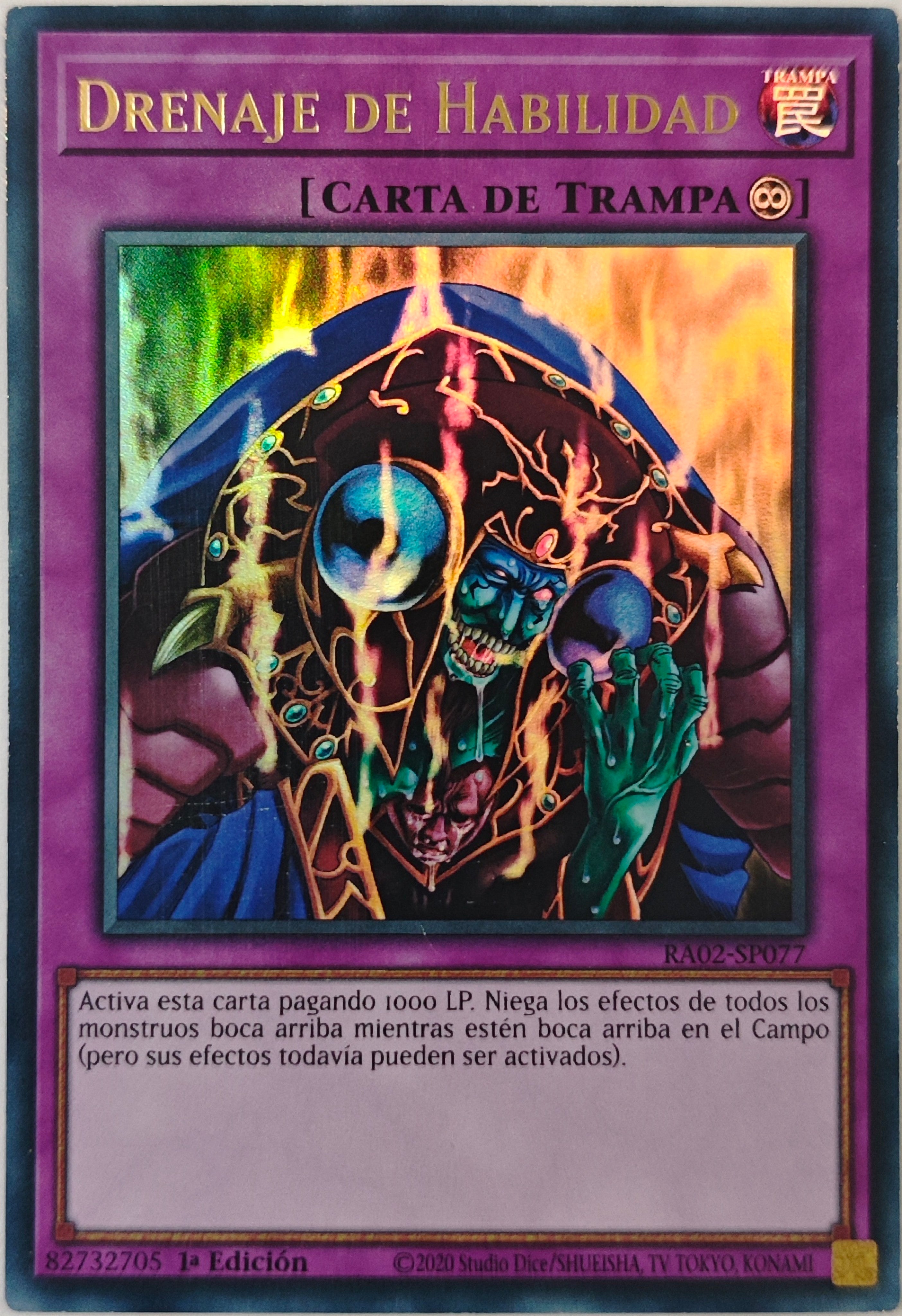 Yugioh! Drenaje De Habilidad Ra02-Sp077 1st Edition Ultra