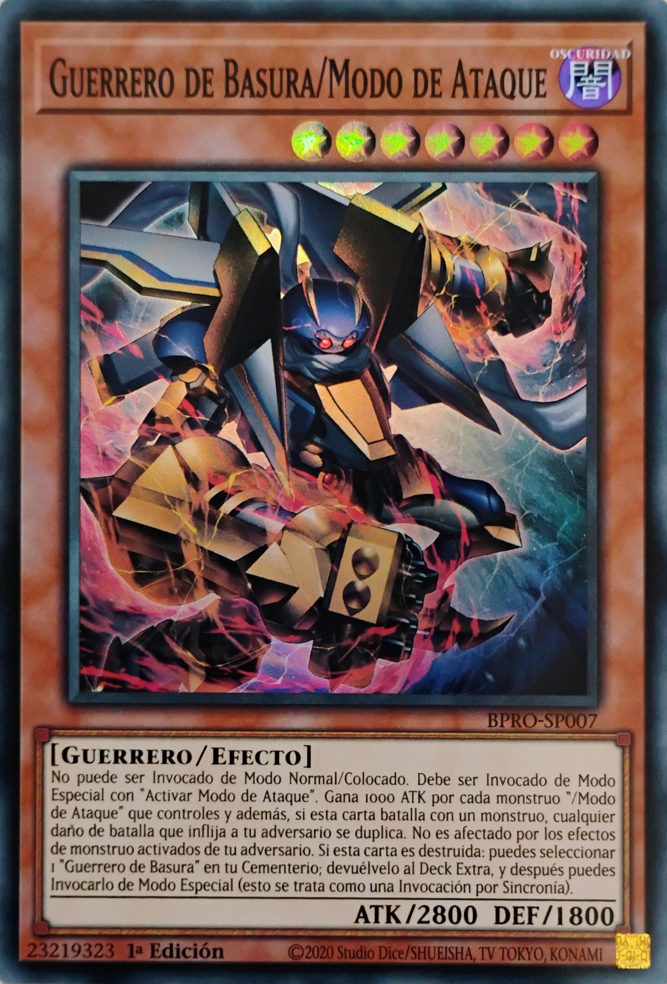 Yugioh! Guerrero De Basura/Modo De Ataque Bpro-sp007 Super Rara