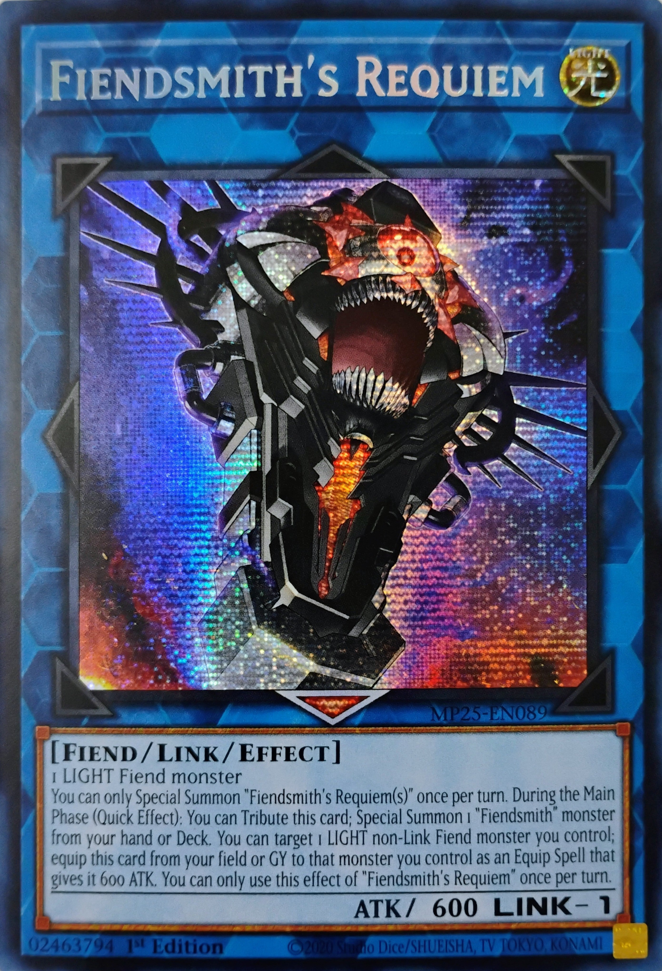Yugioh! Fiendsmith's Requiem Mp25-en089 1st edition Prismatica