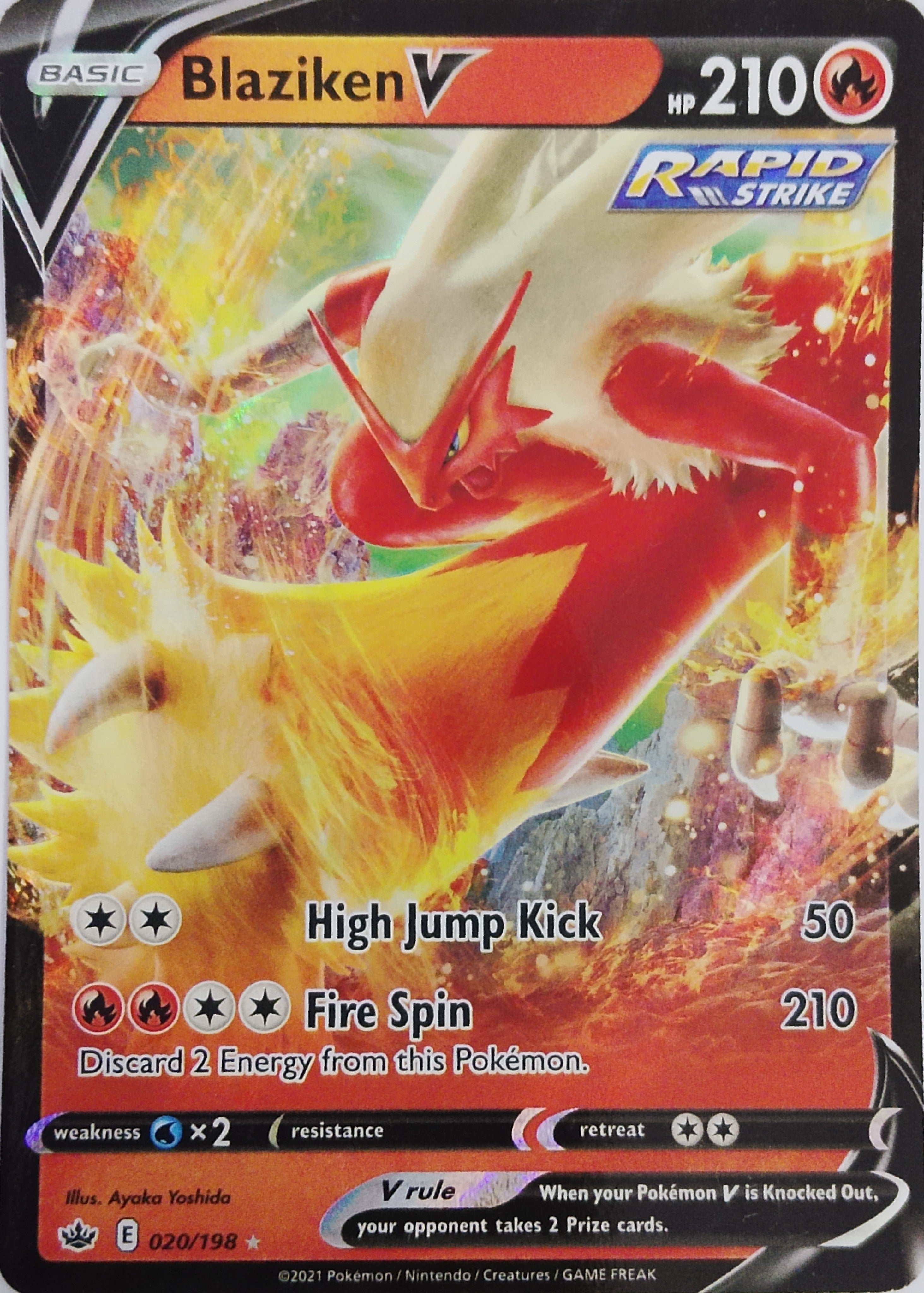 Pokémon Tcg Blaziken V 020/198