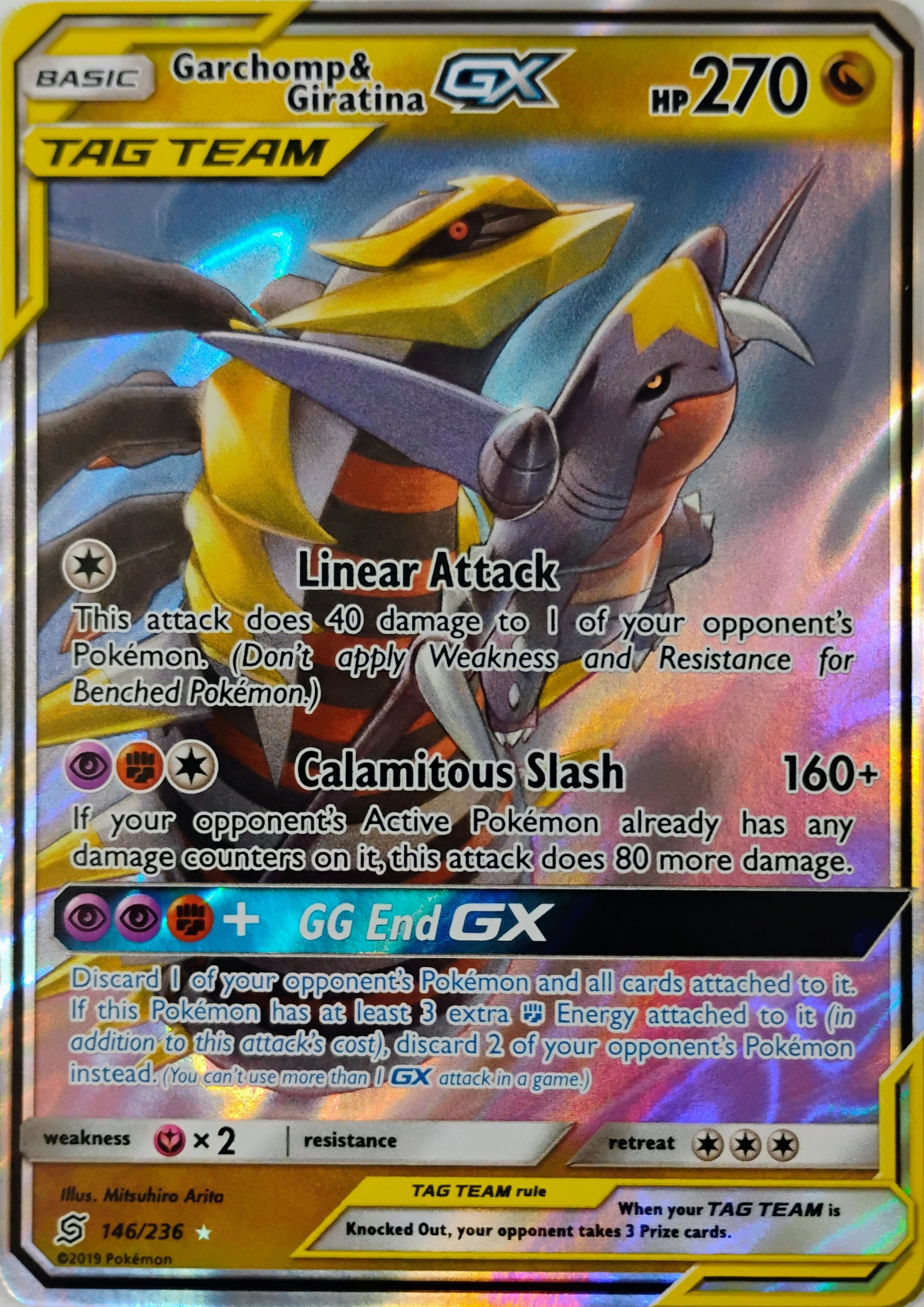 Pokémon tcg Garchomp & Giratina GX 146/236