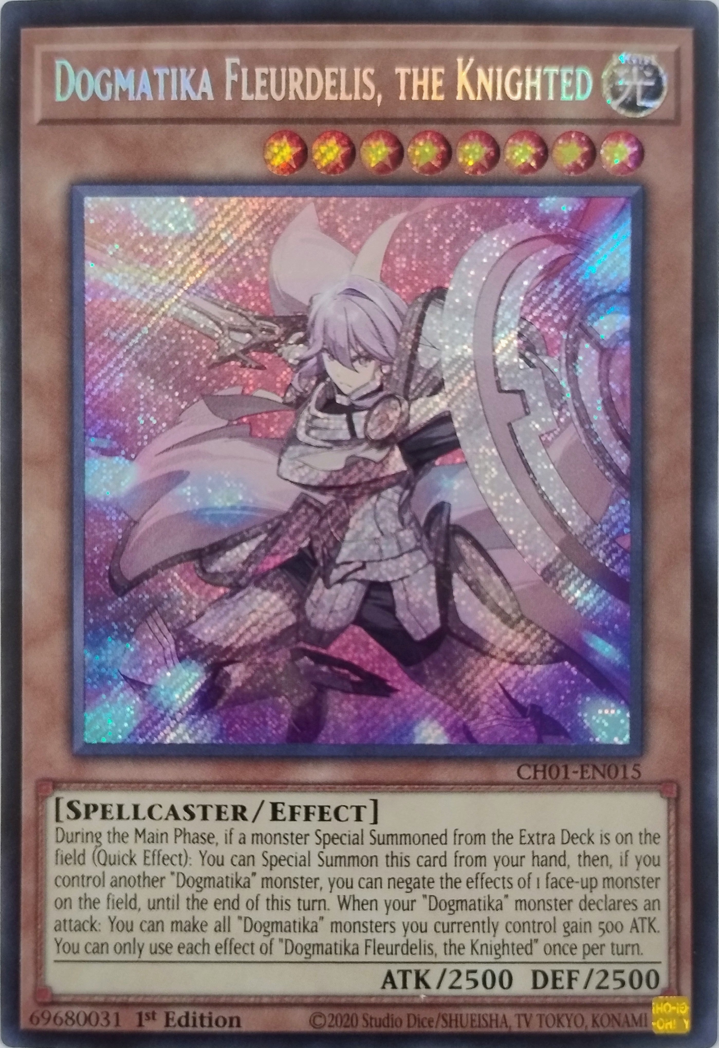 Yugioh! Dogmatika Fleurdelis, The Knighted Ch01-en015 1st Edition Secret