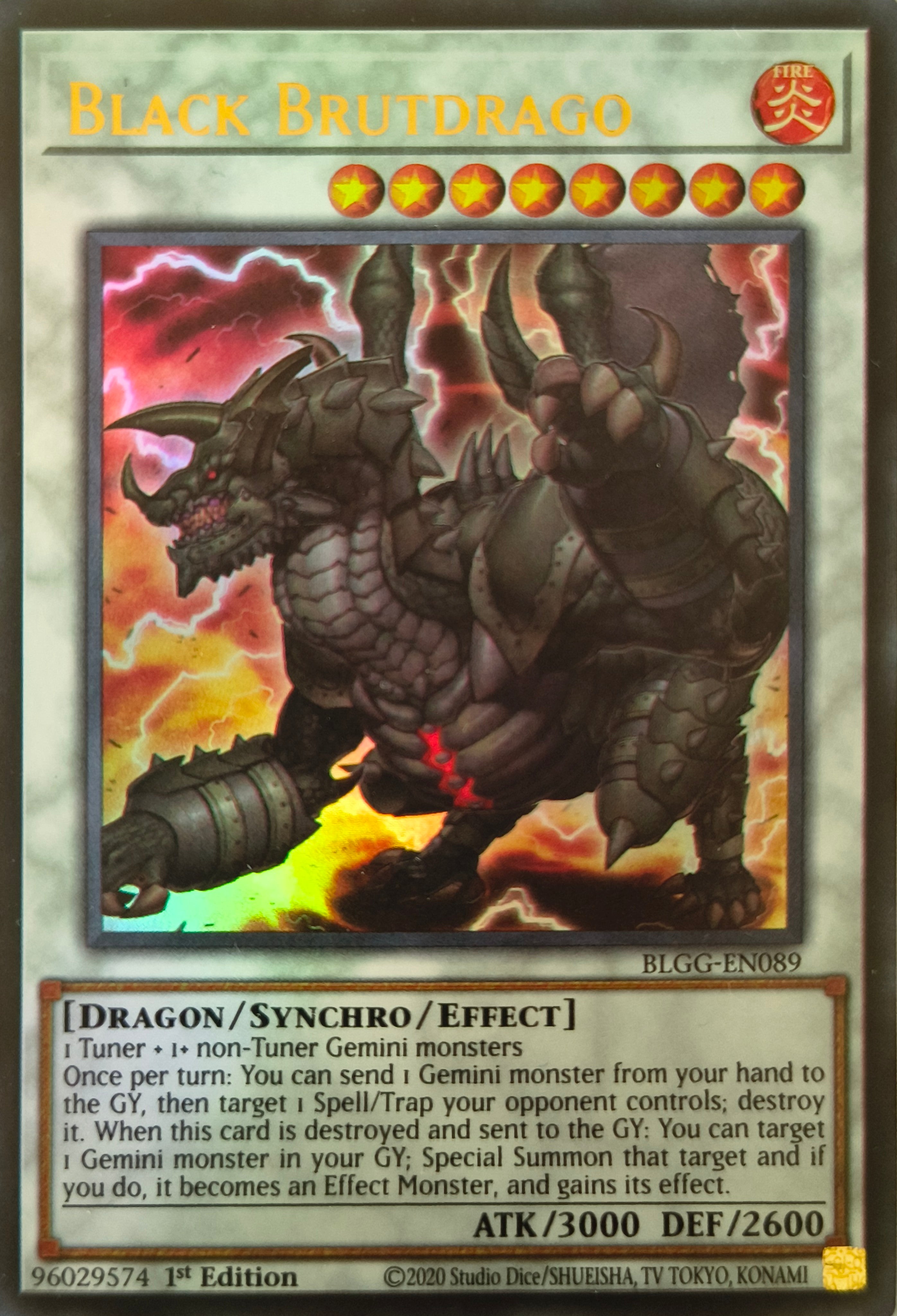 Yugioh! Black Blutdrago Blgg-en089 1st edition Ultra Rare