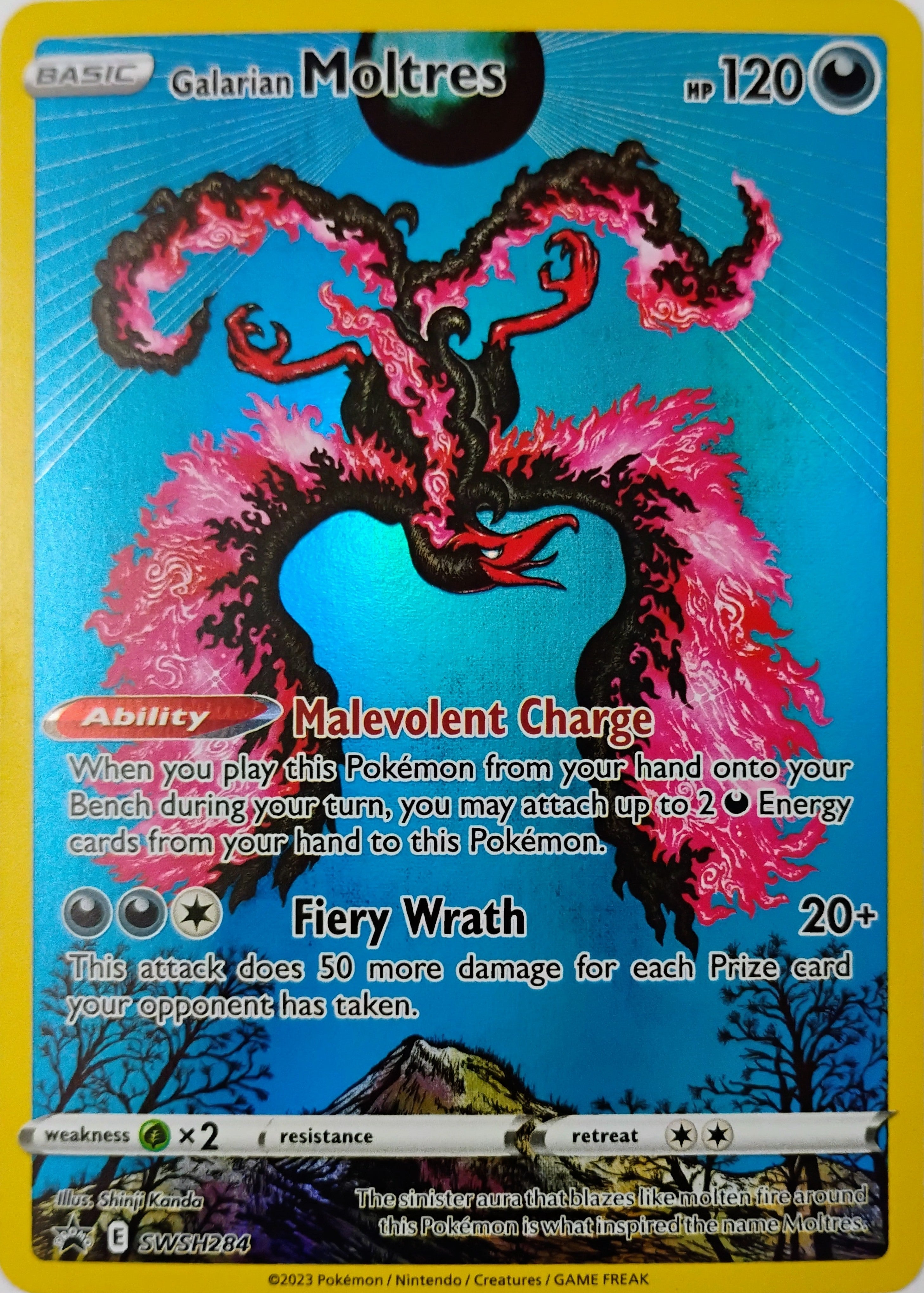 Pokémon tcg Galarian Moltres Swsh284